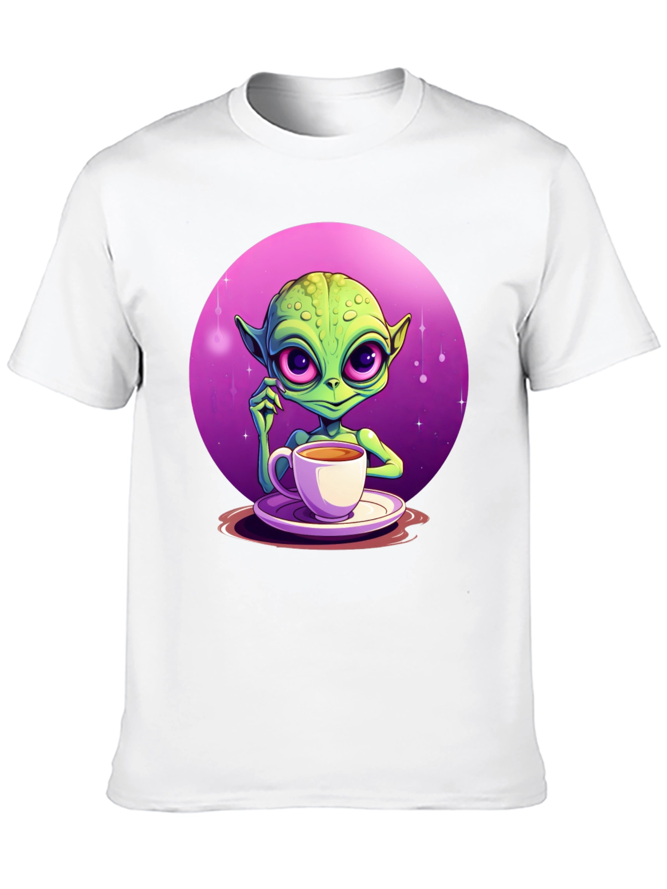 Alien Coffee T-Shirt - Relaxing Outer Space Style