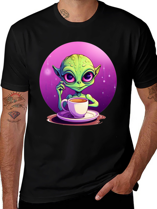 Alien Coffee T-Shirt - Relaxing Outer Space Style