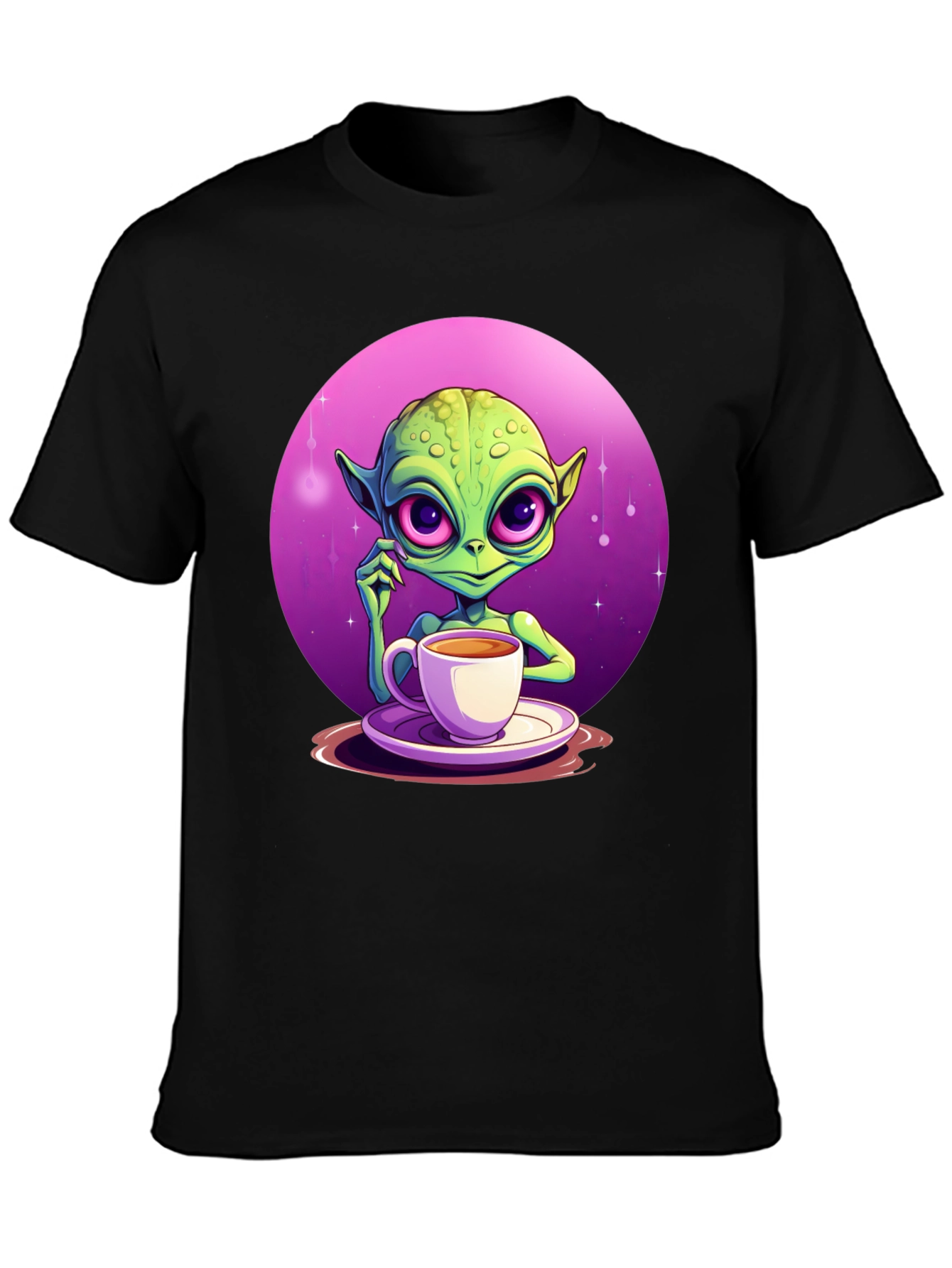 Alien Coffee T-Shirt - Relaxing Outer Space Style