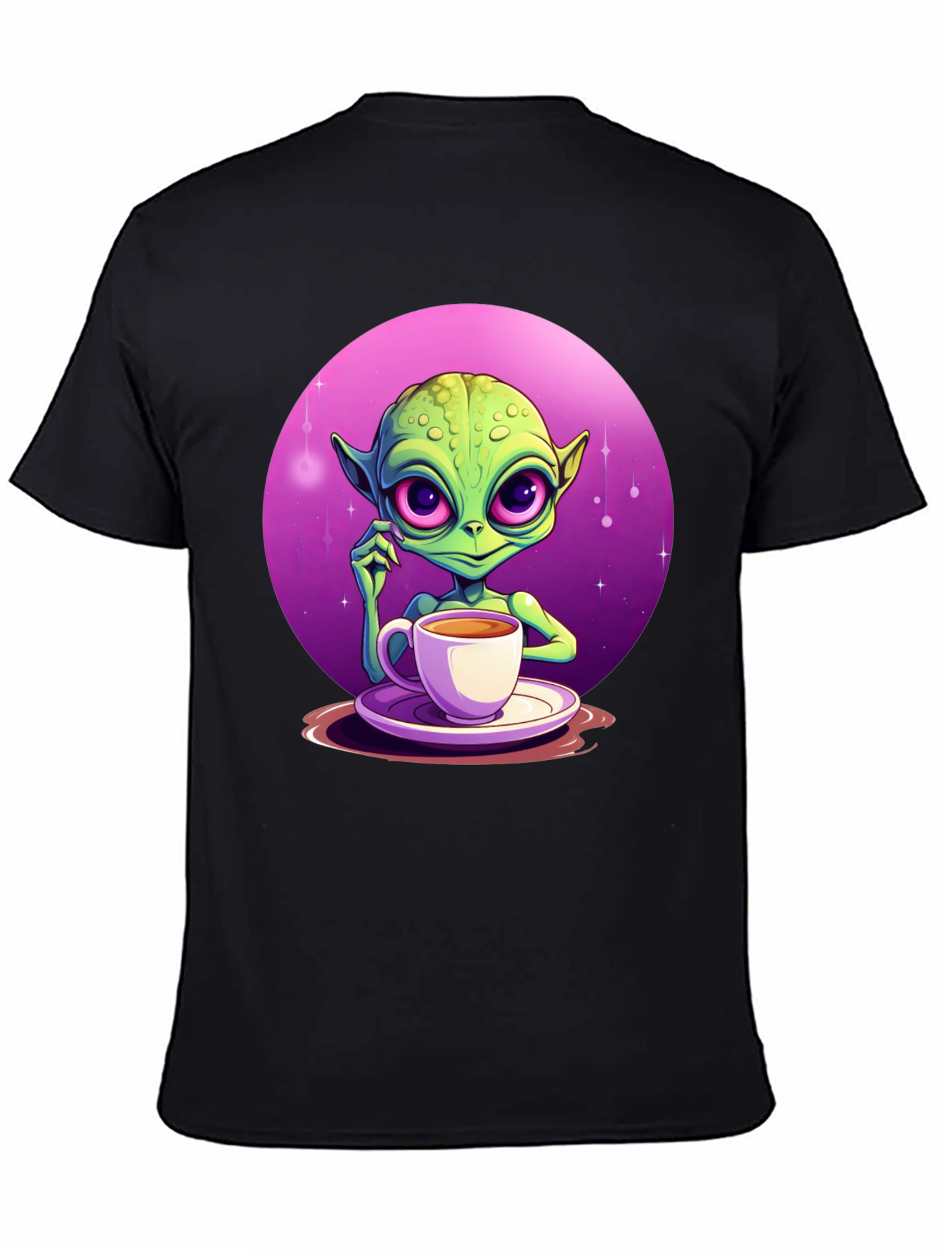 Alien Coffee T-Shirt - Relaxing Outer Space Style