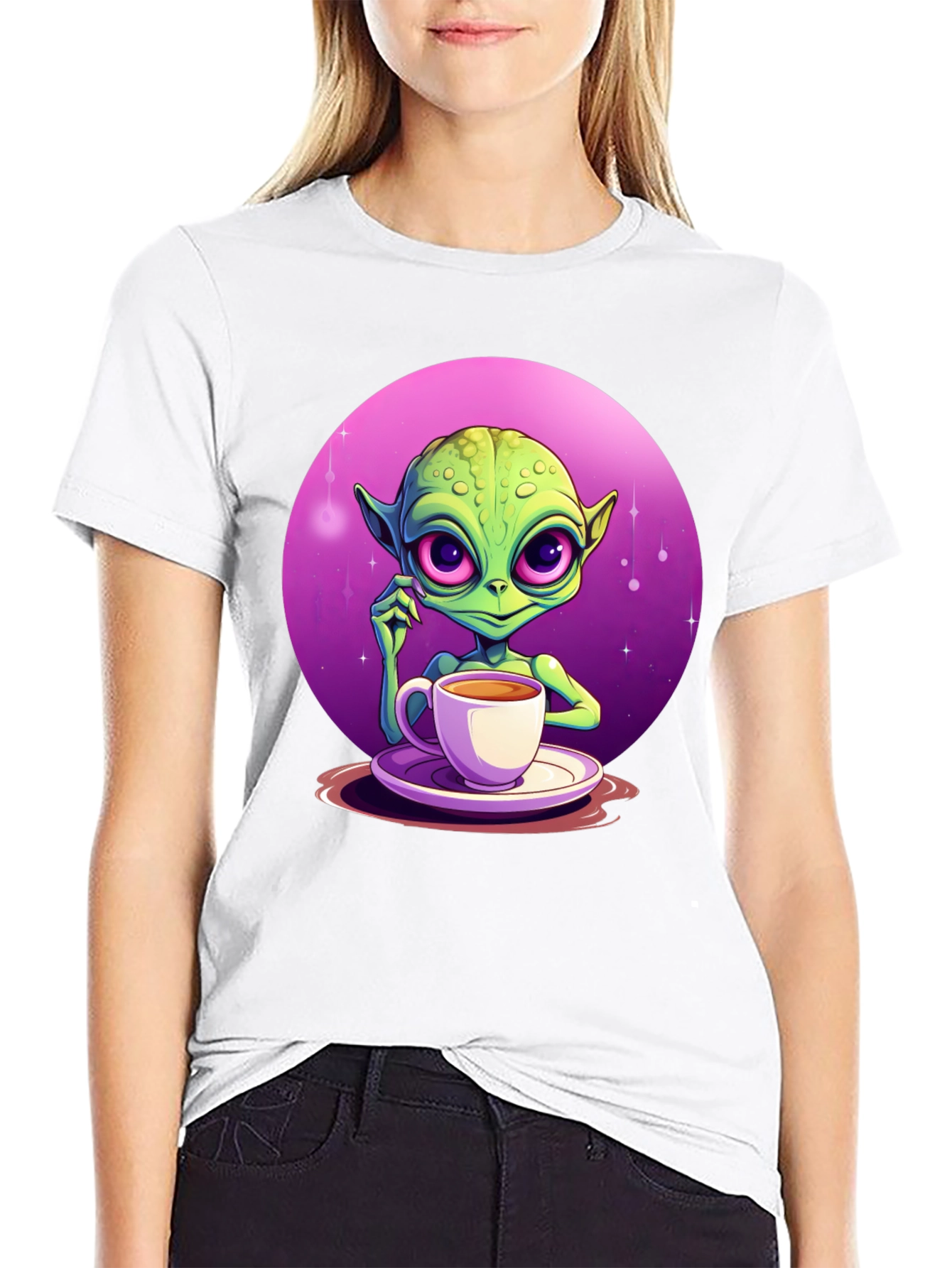 Alien Coffee T-Shirt - Relaxing Outer Space Style