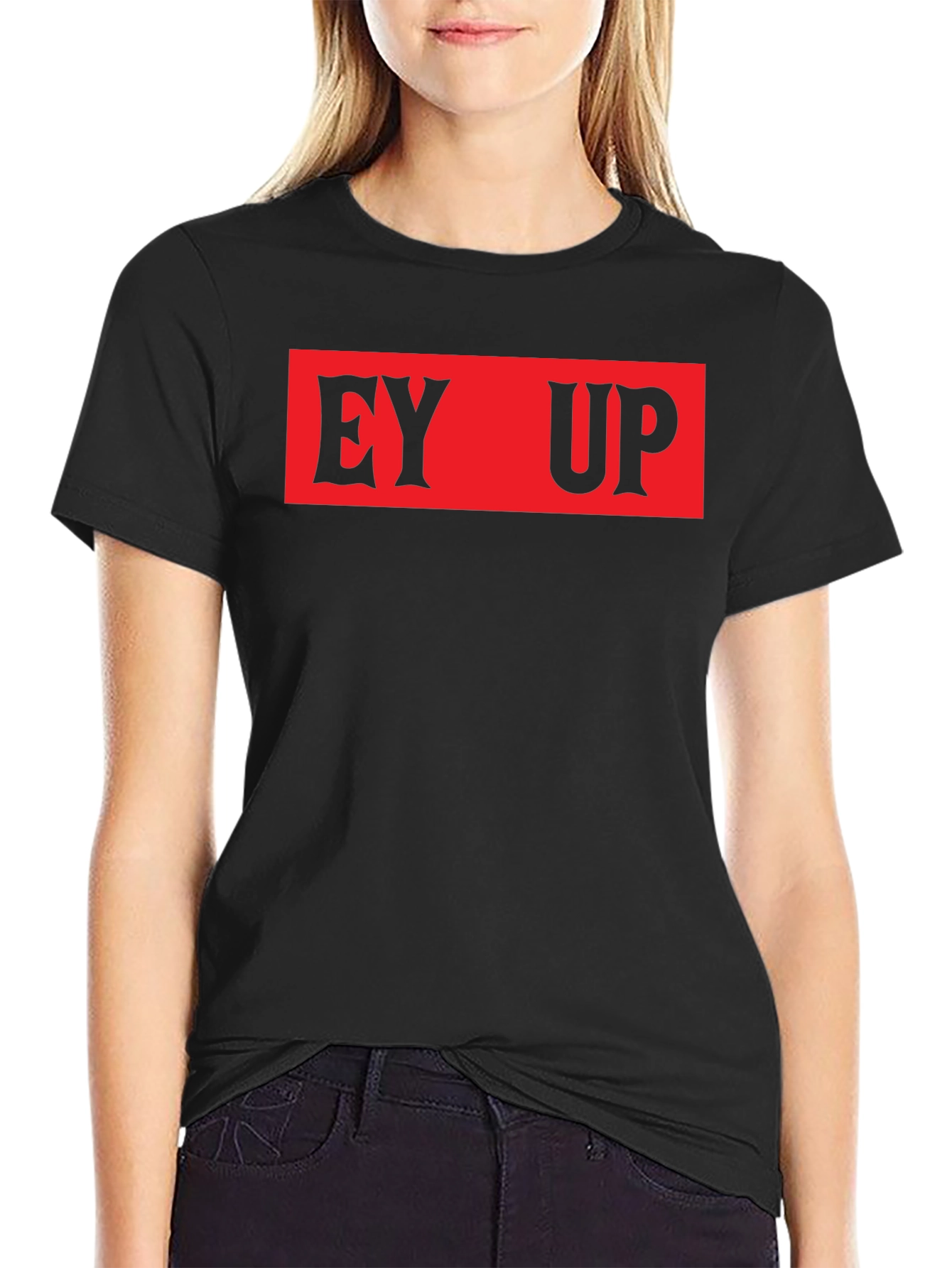 EY UP Black Graphic Tee