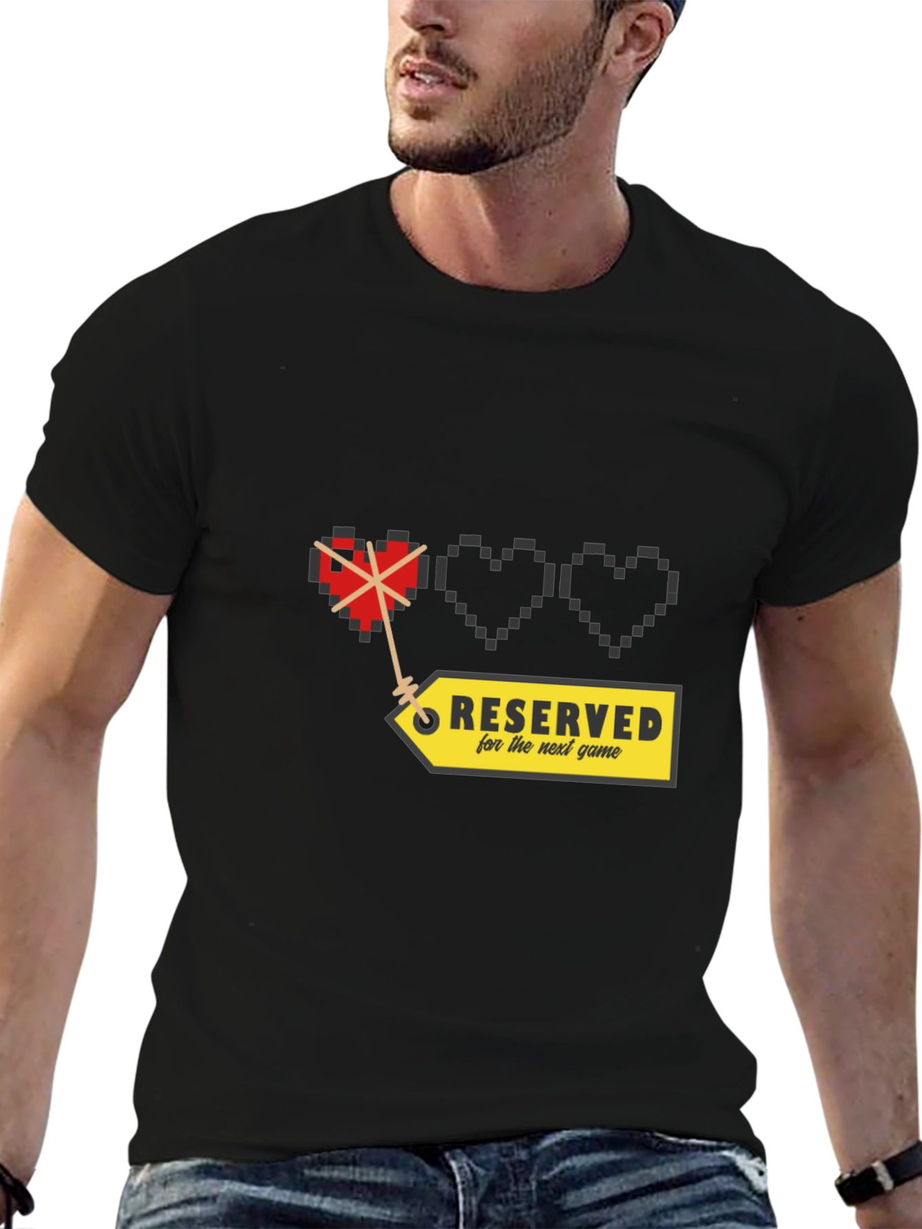 Gamer Heart Pixelated T-Shirt - Reserved