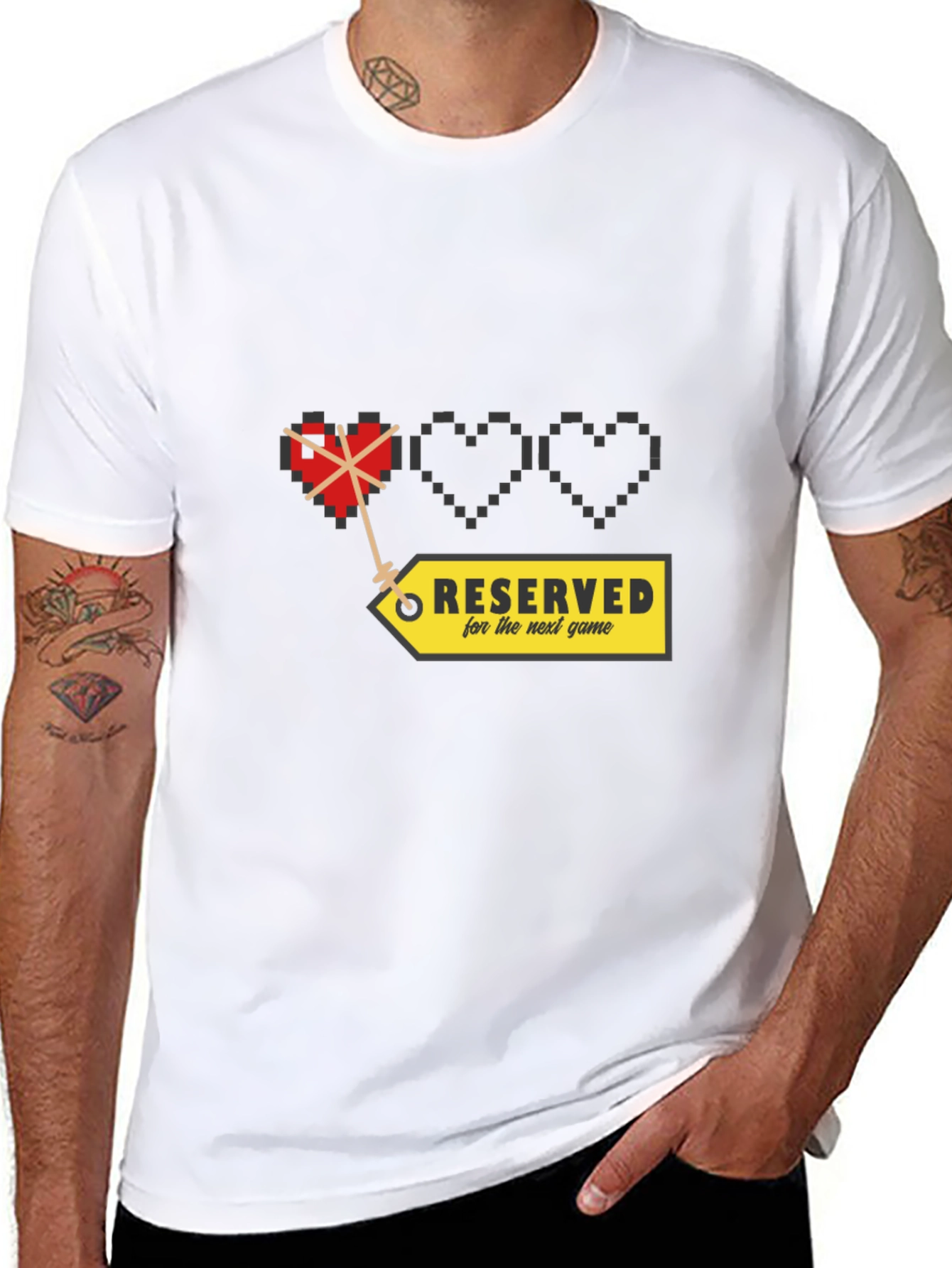 Gamer Heart Pixelated T-Shirt - Reserved