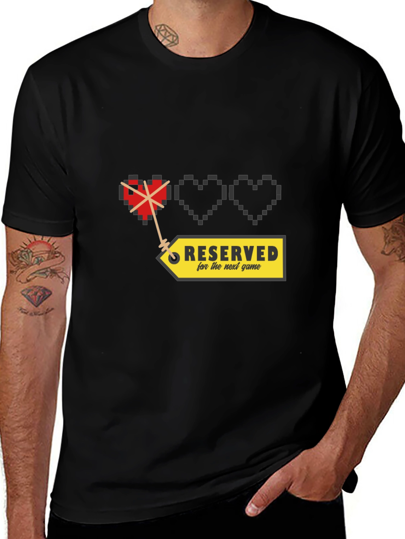 Gamer Heart Pixelated T-Shirt - Reserved