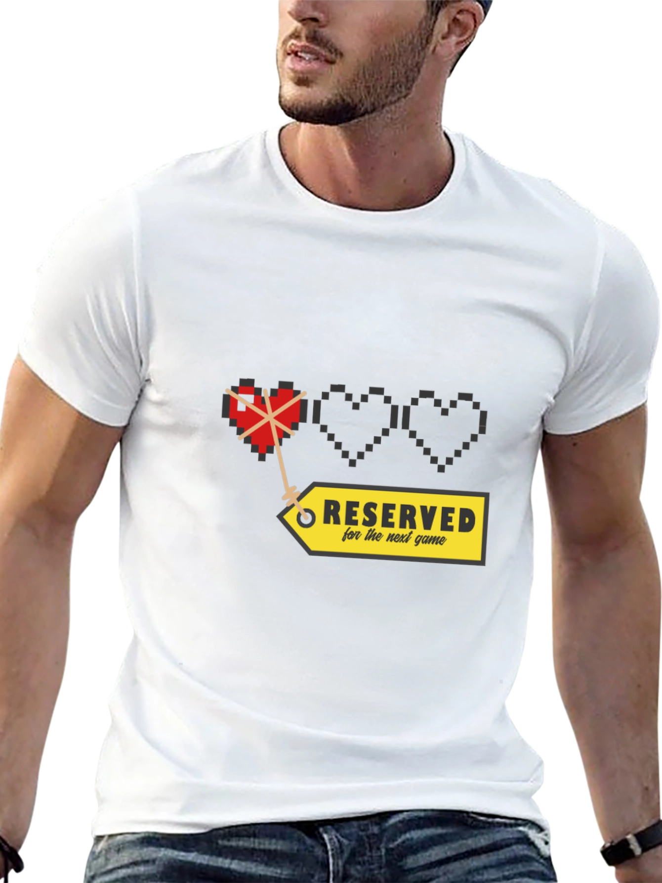 Gamer Heart Pixelated T-Shirt - Reserved