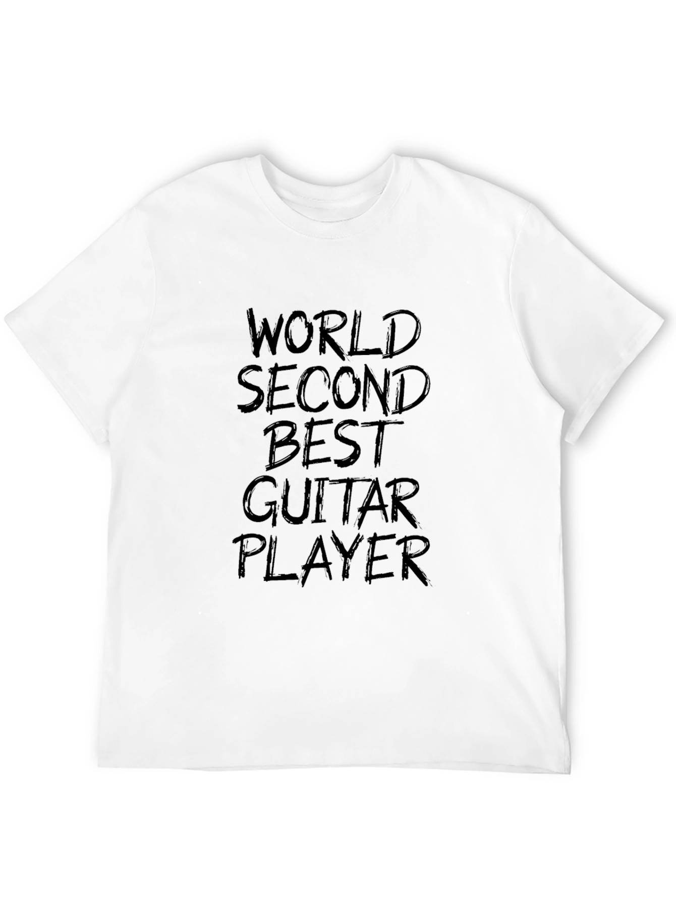Funny World Second Best Guitar Player Black T-Shirt