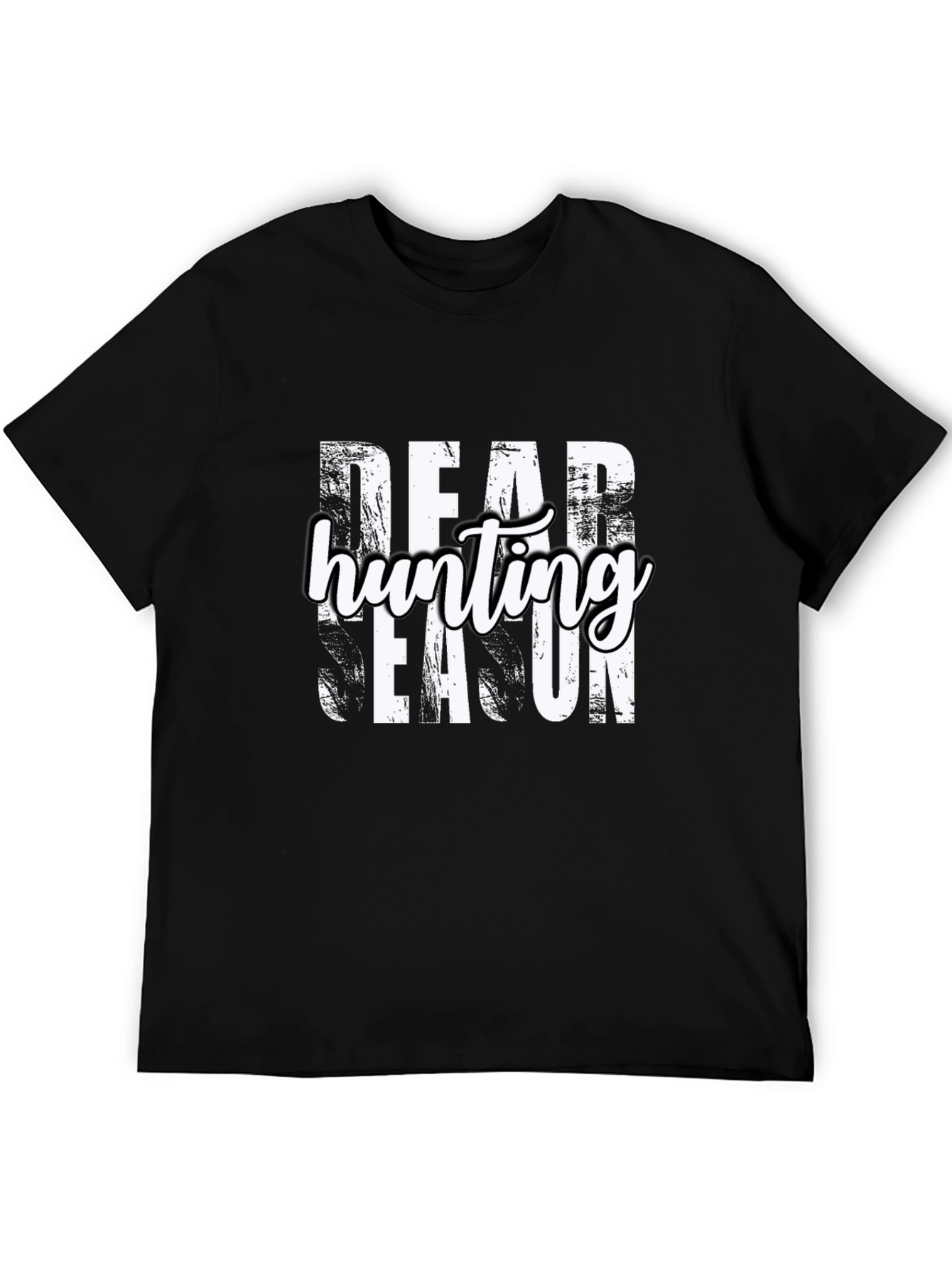Dear Hunting Season Black Graphic Tee