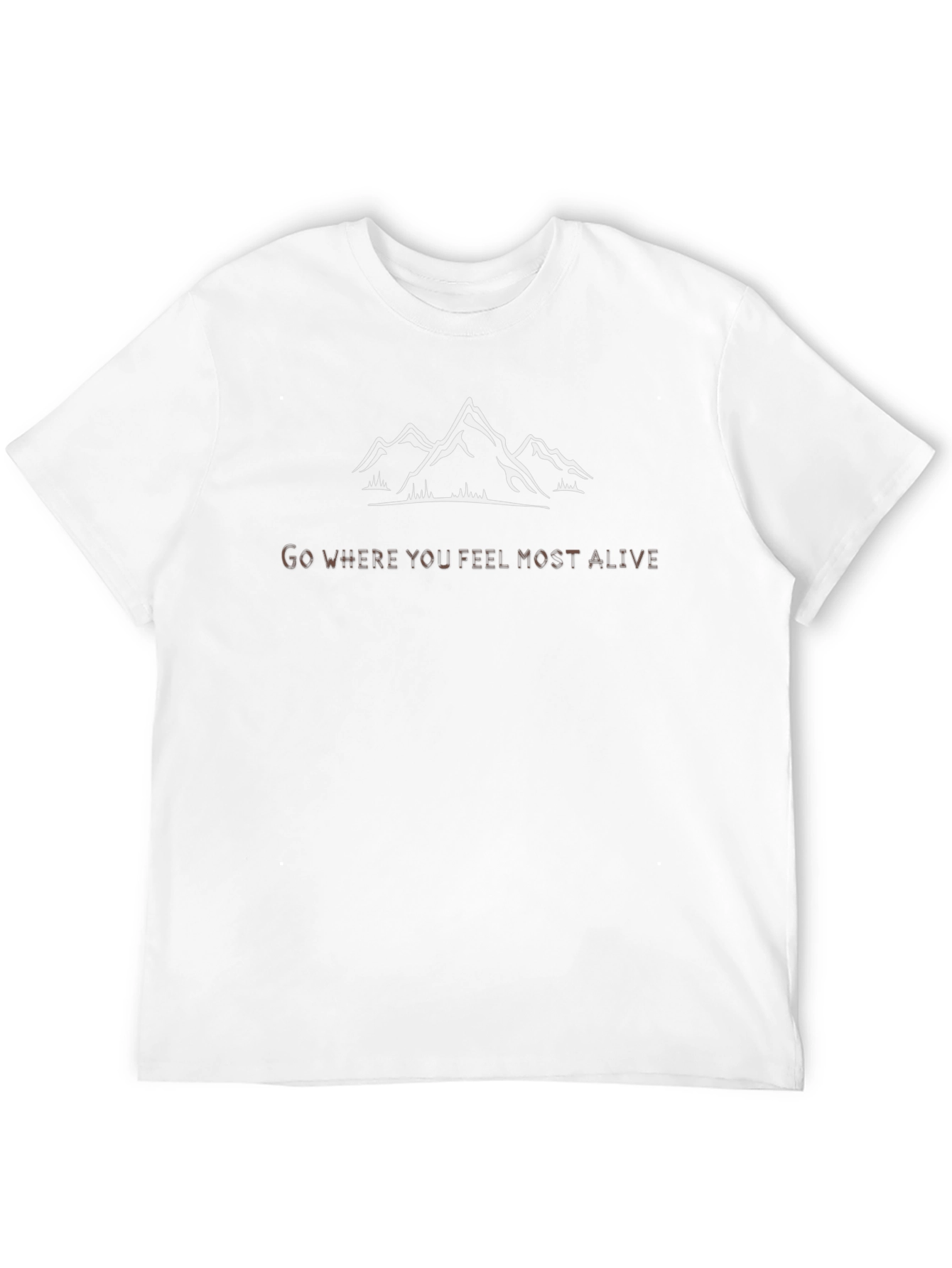Adventure Awaits: Mountain Graphic Black T-Shirt