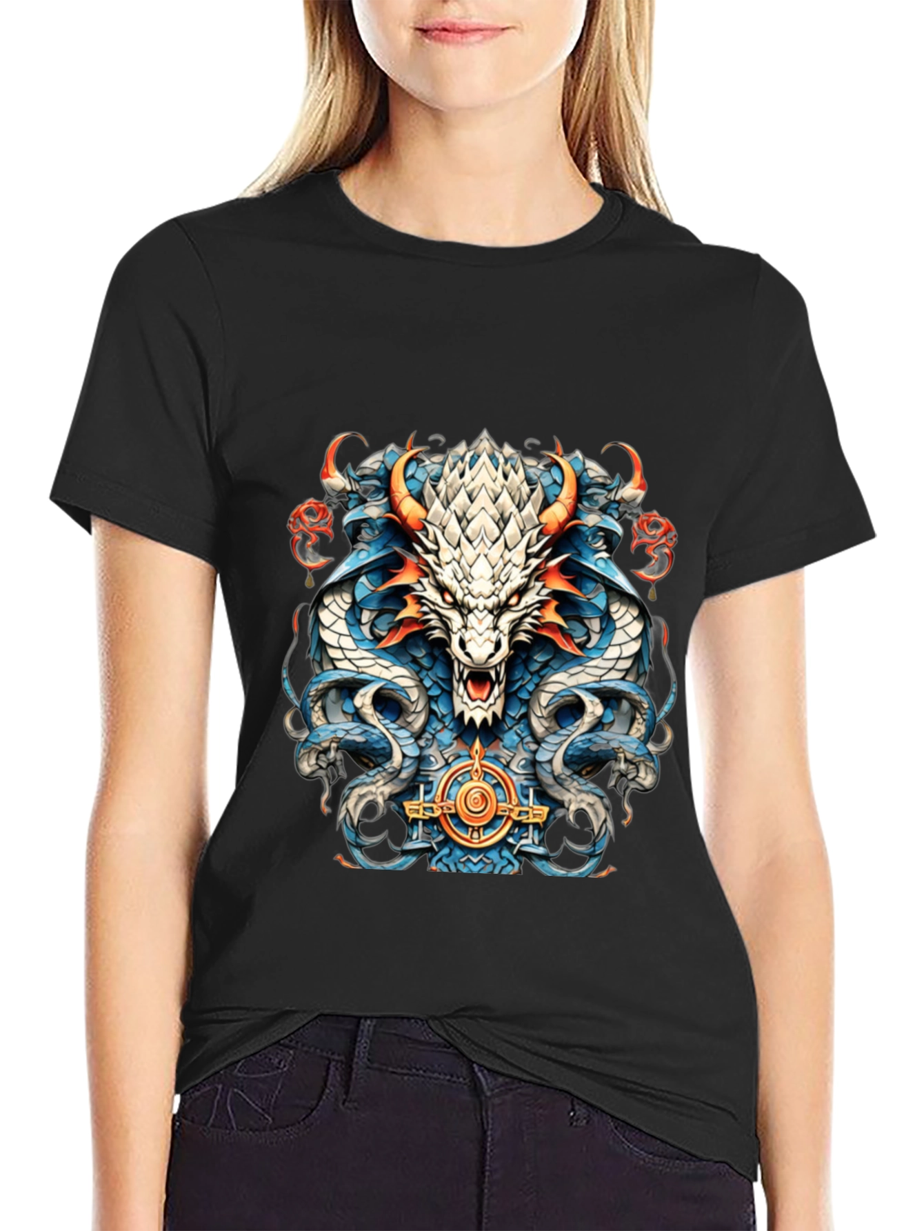 Dragon Graphic T-Shirt - Mens Black Tee