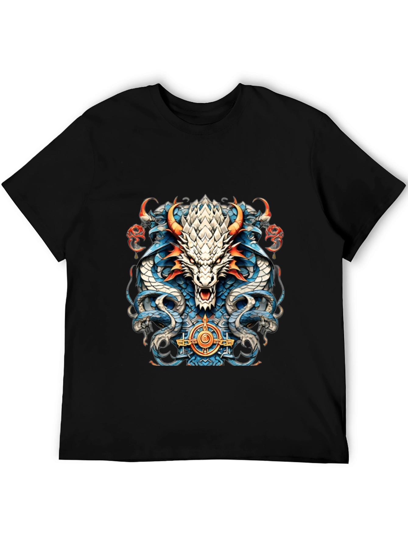 Dragon Graphic T-Shirt - Mens Black Tee