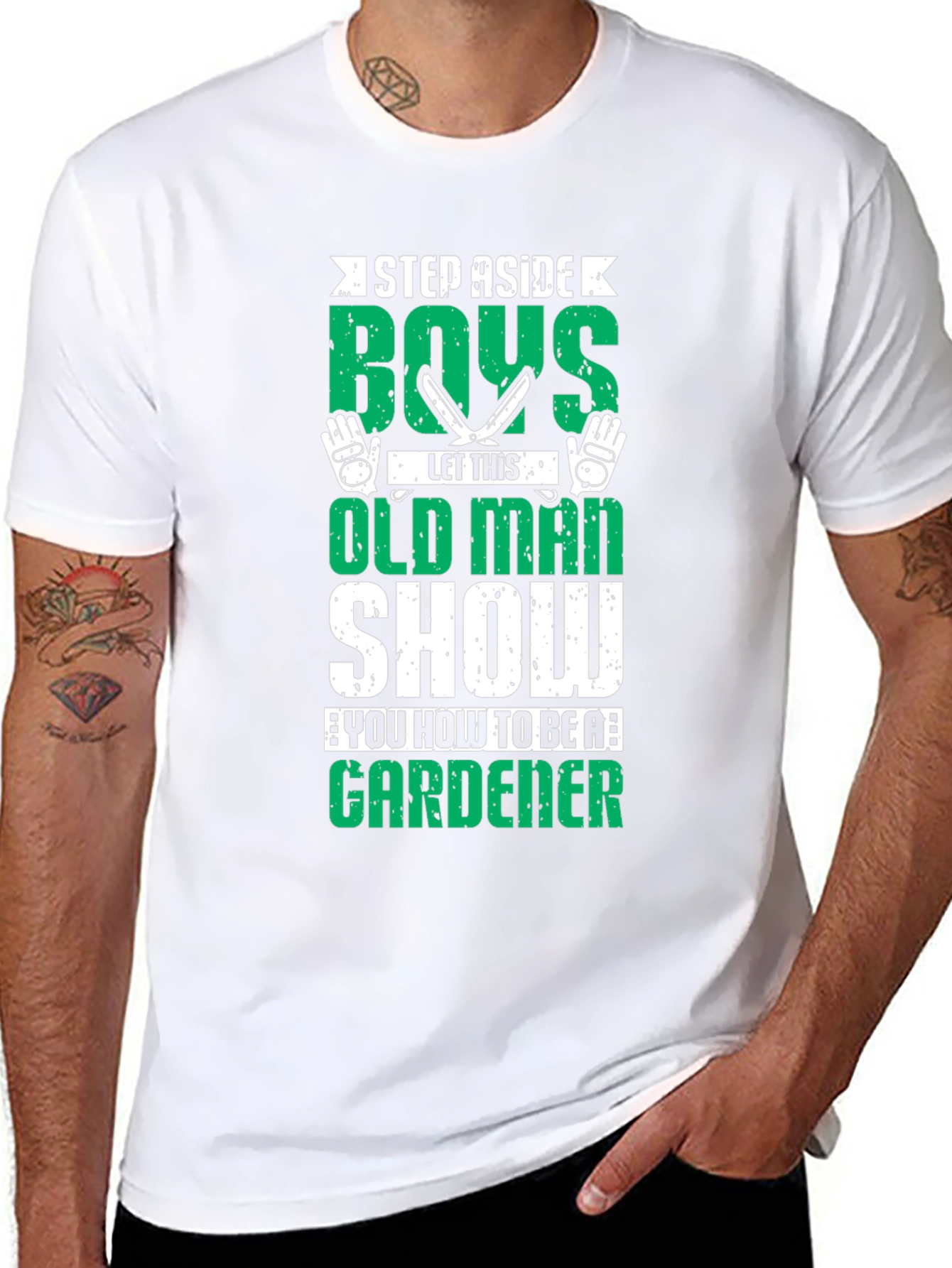 Gardener Old Man Graphic T-Shirt