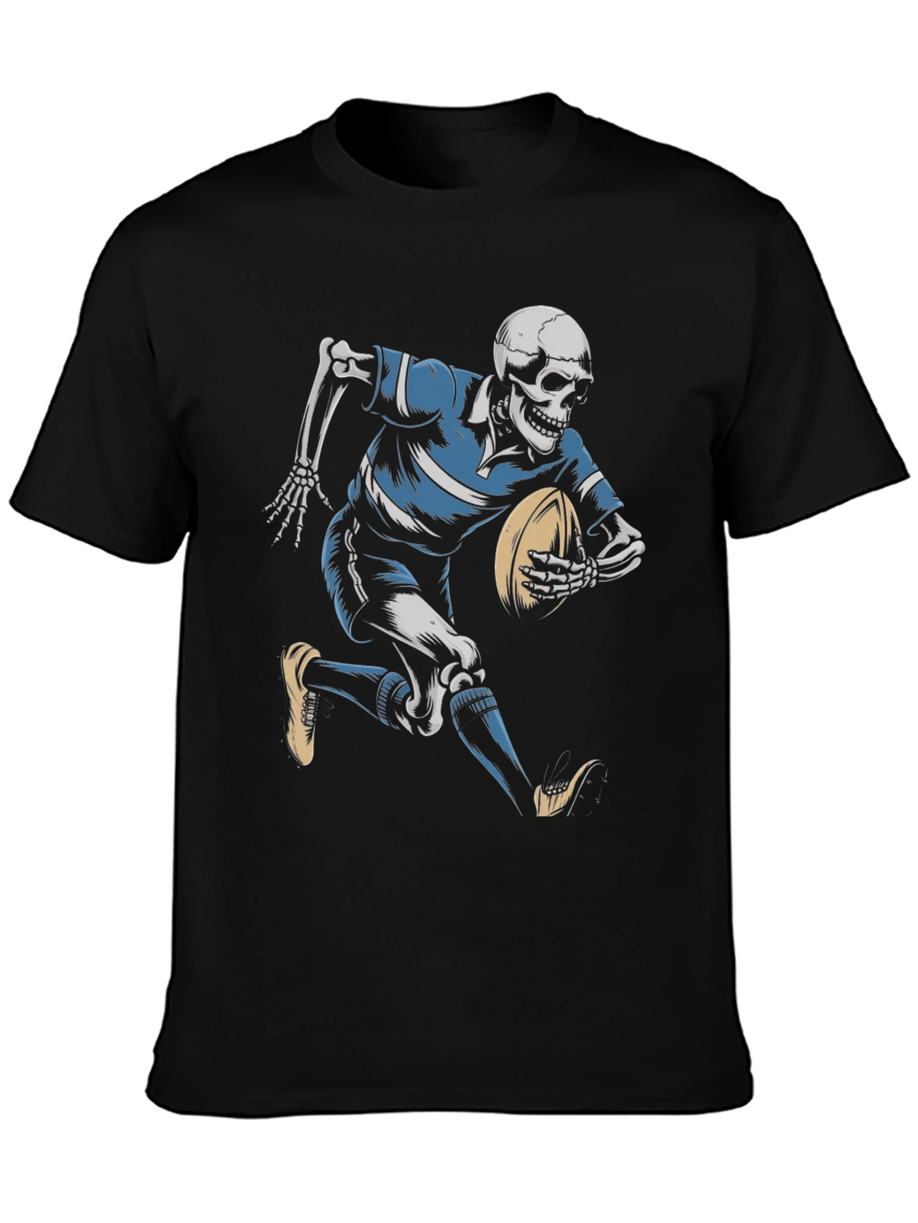 Rugby Skeleton Black T-Shirt
