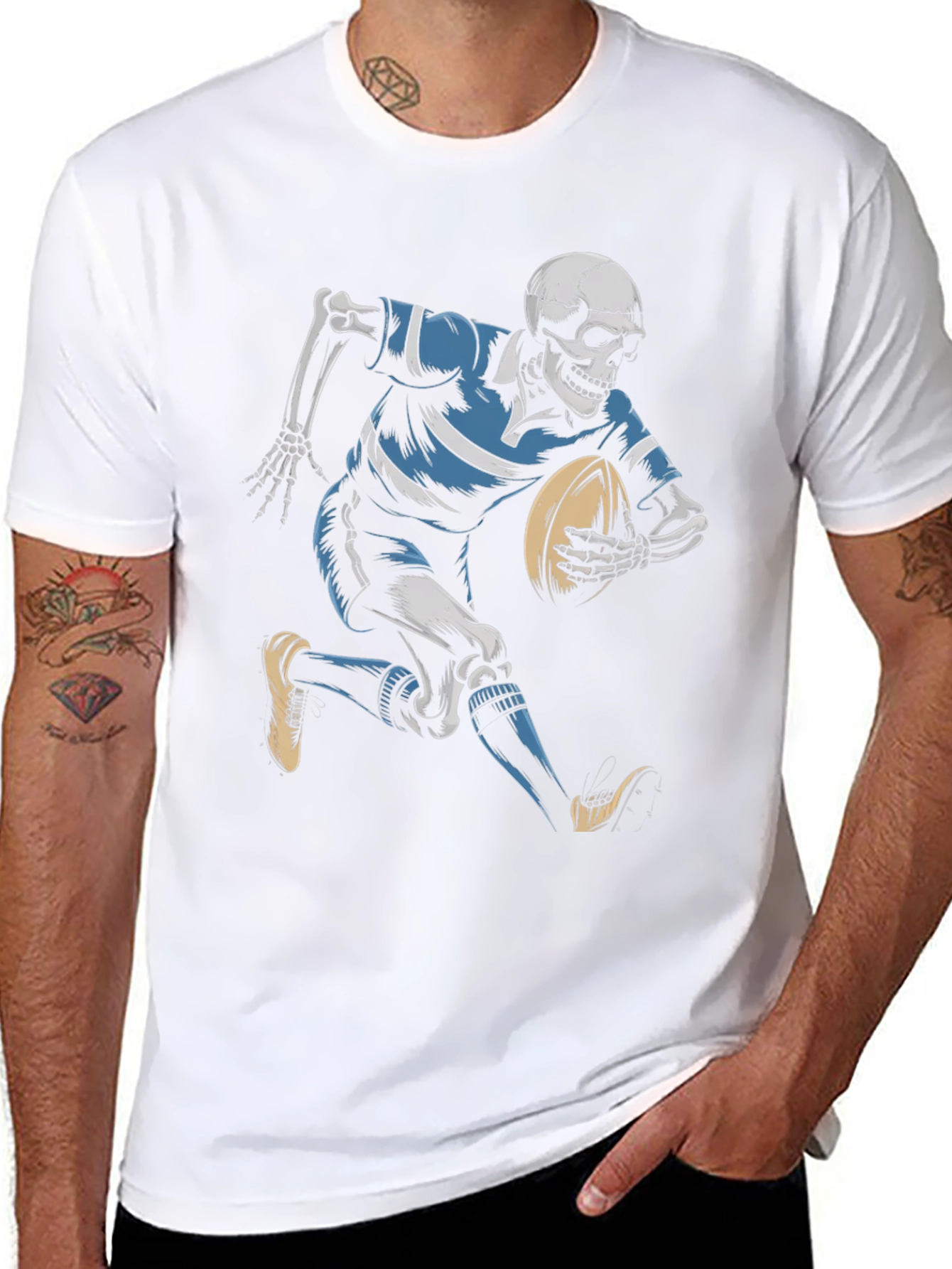 Rugby Skeleton Black T-Shirt