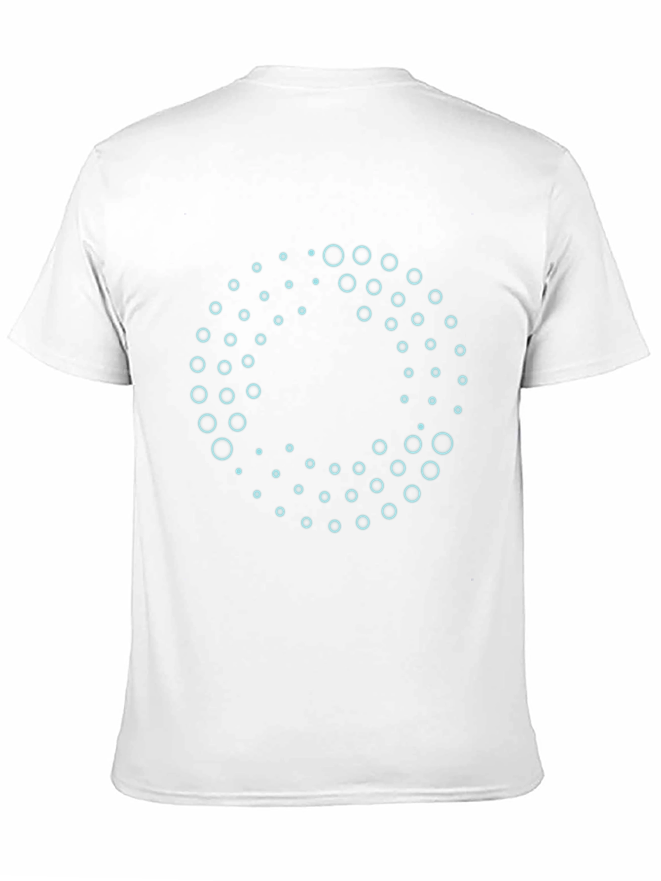 Abstract Circle Pattern Black T-Shirt