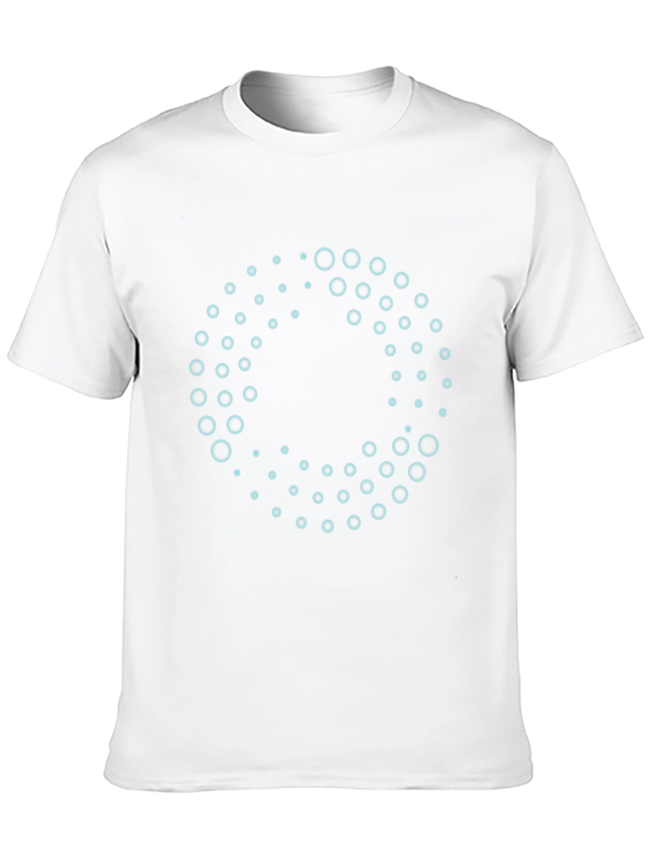 Abstract Circle Pattern Black T-Shirt