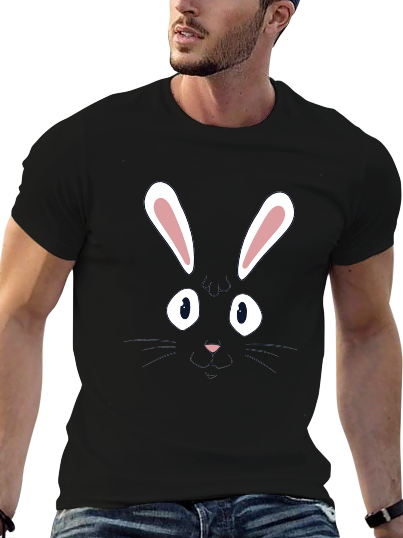 Funny Bunny Face Graphic Tee - Easter T-Shirt