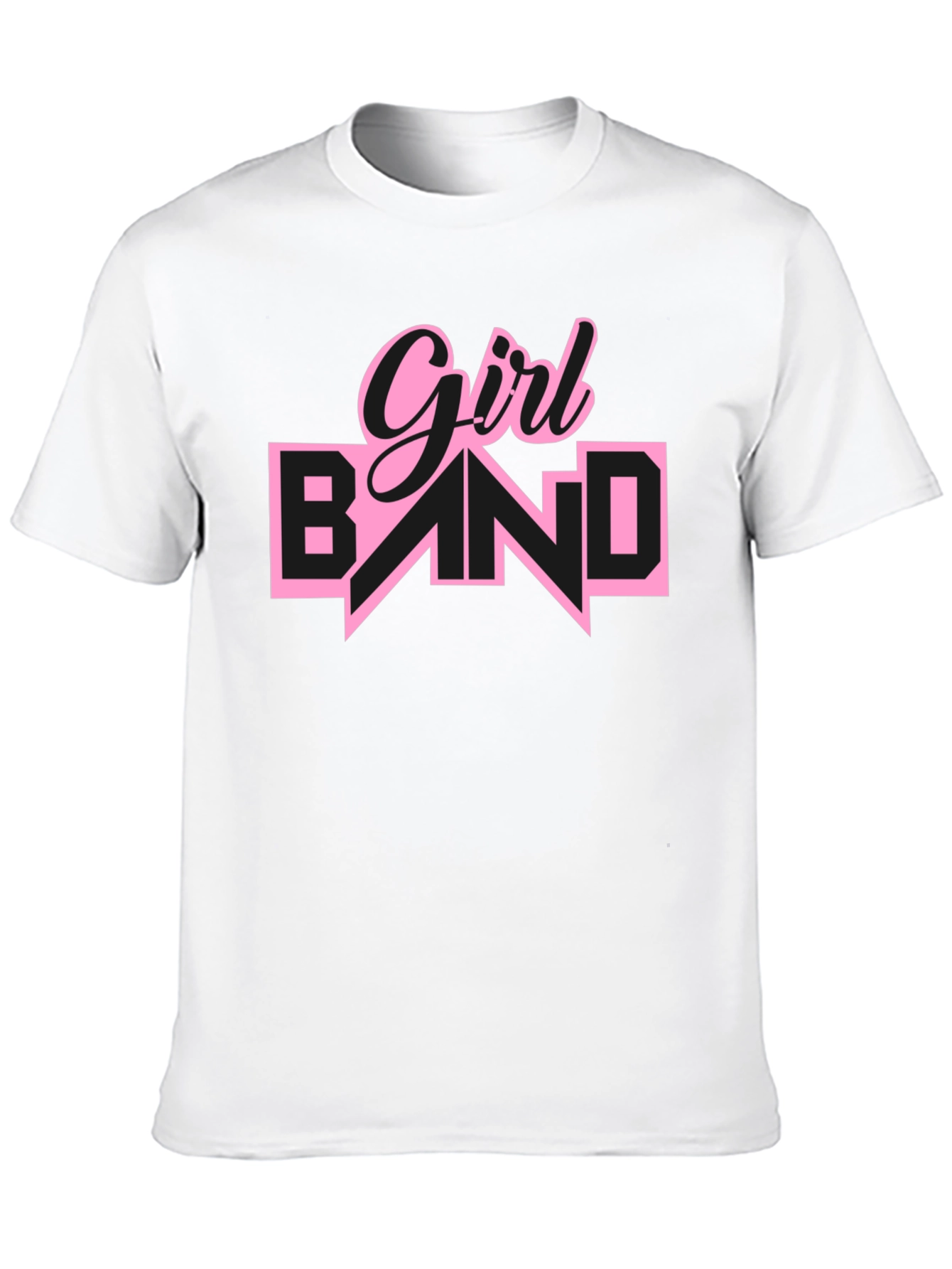Girl Band Graphic Tee - Black Cotton T-Shirt