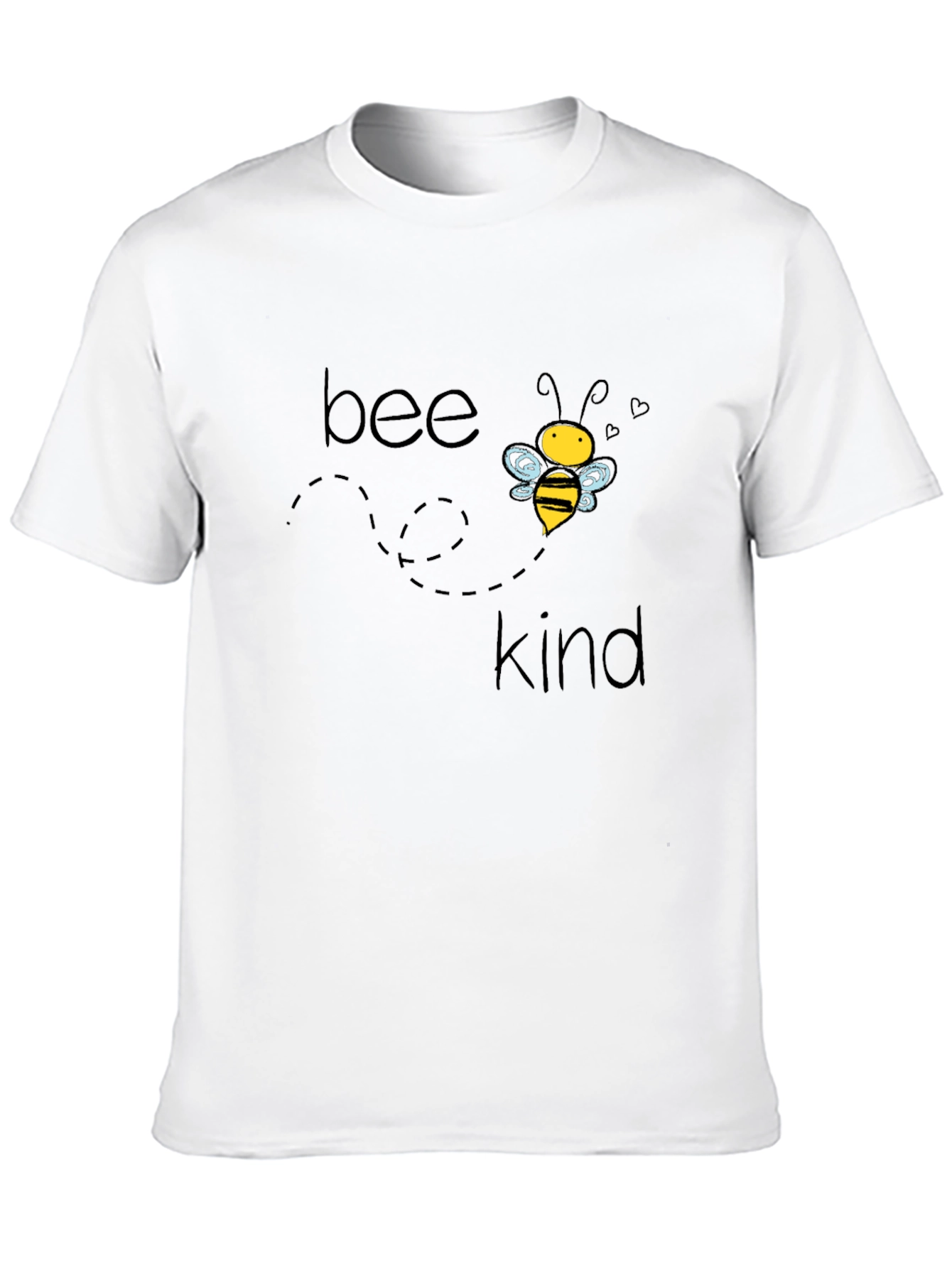 Bee Kind Graphic Tee - Black Cotton Casual T-Shirt
