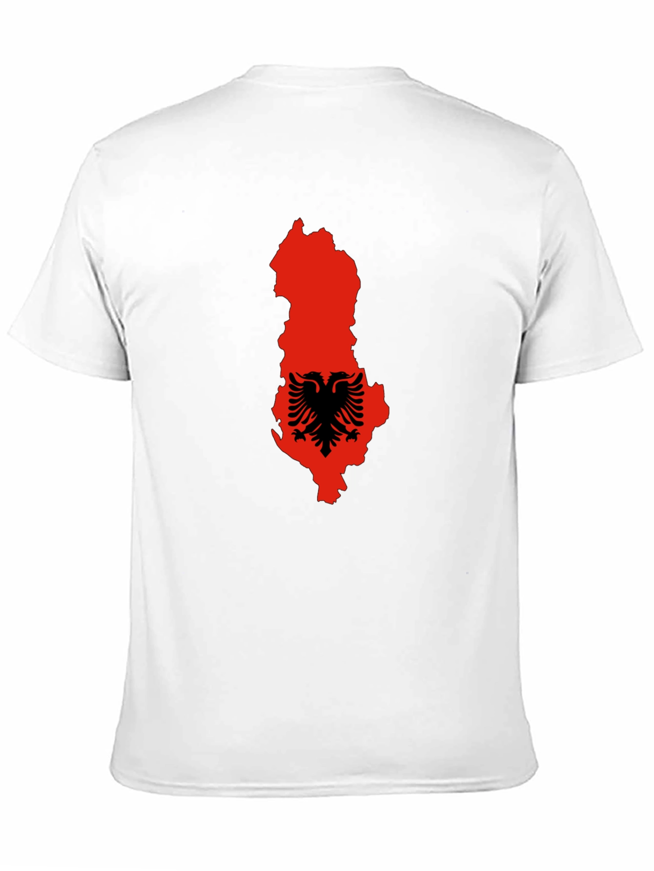 Albania Flag Graphic Tee - Mens Black T-Shirt