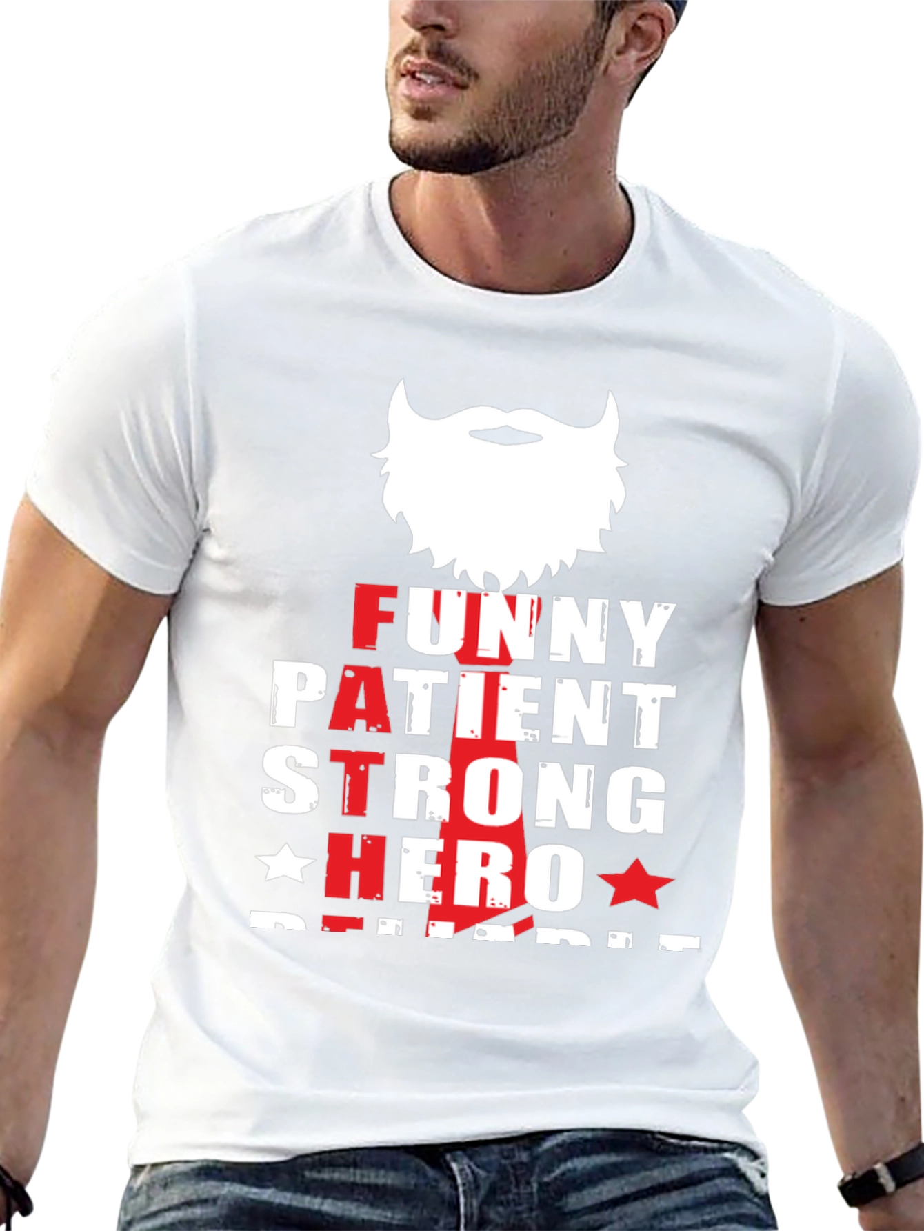 Funny Patient Strong Hero Dad T-Shirt