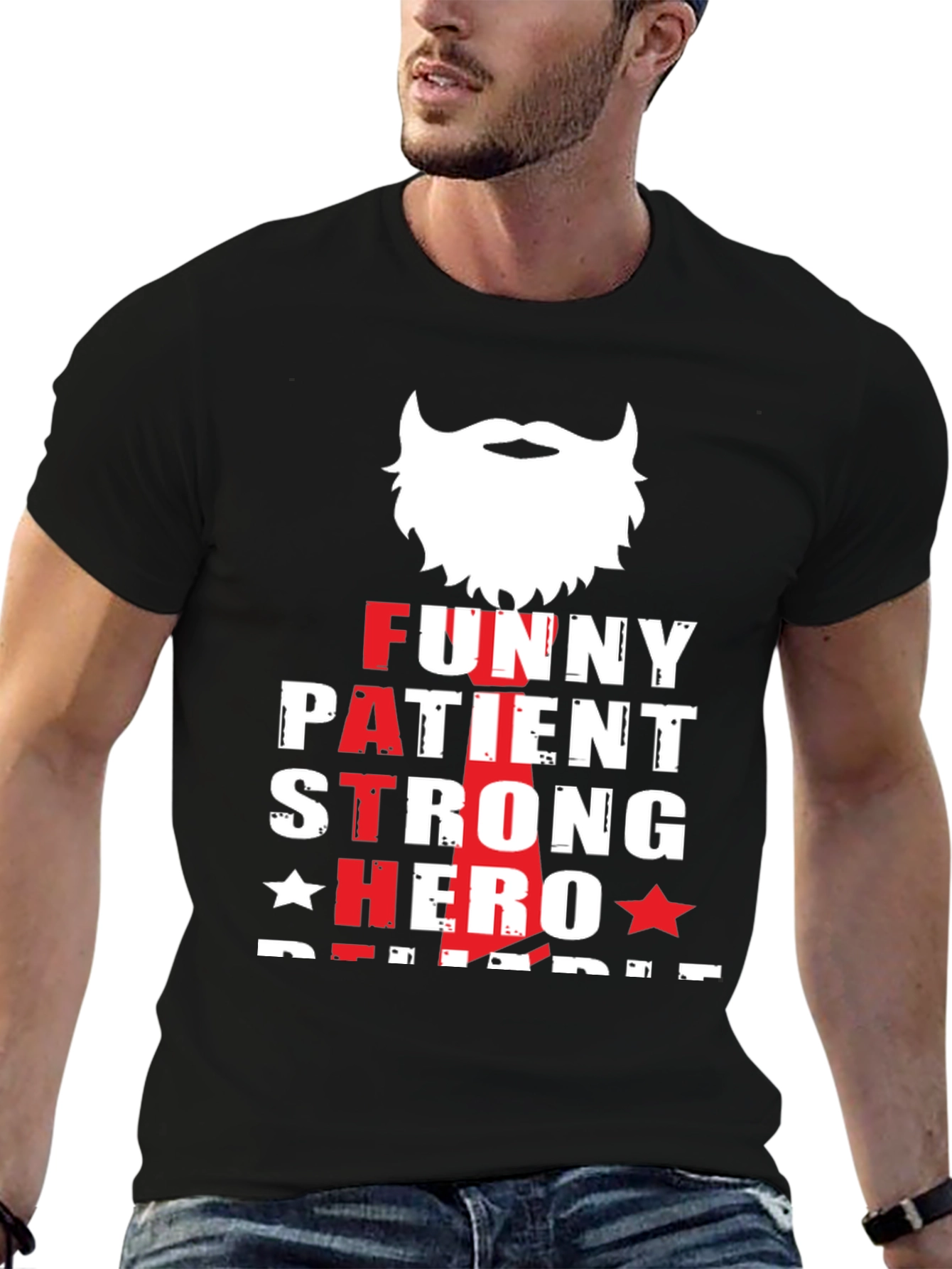 Funny Patient Strong Hero Dad T-Shirt