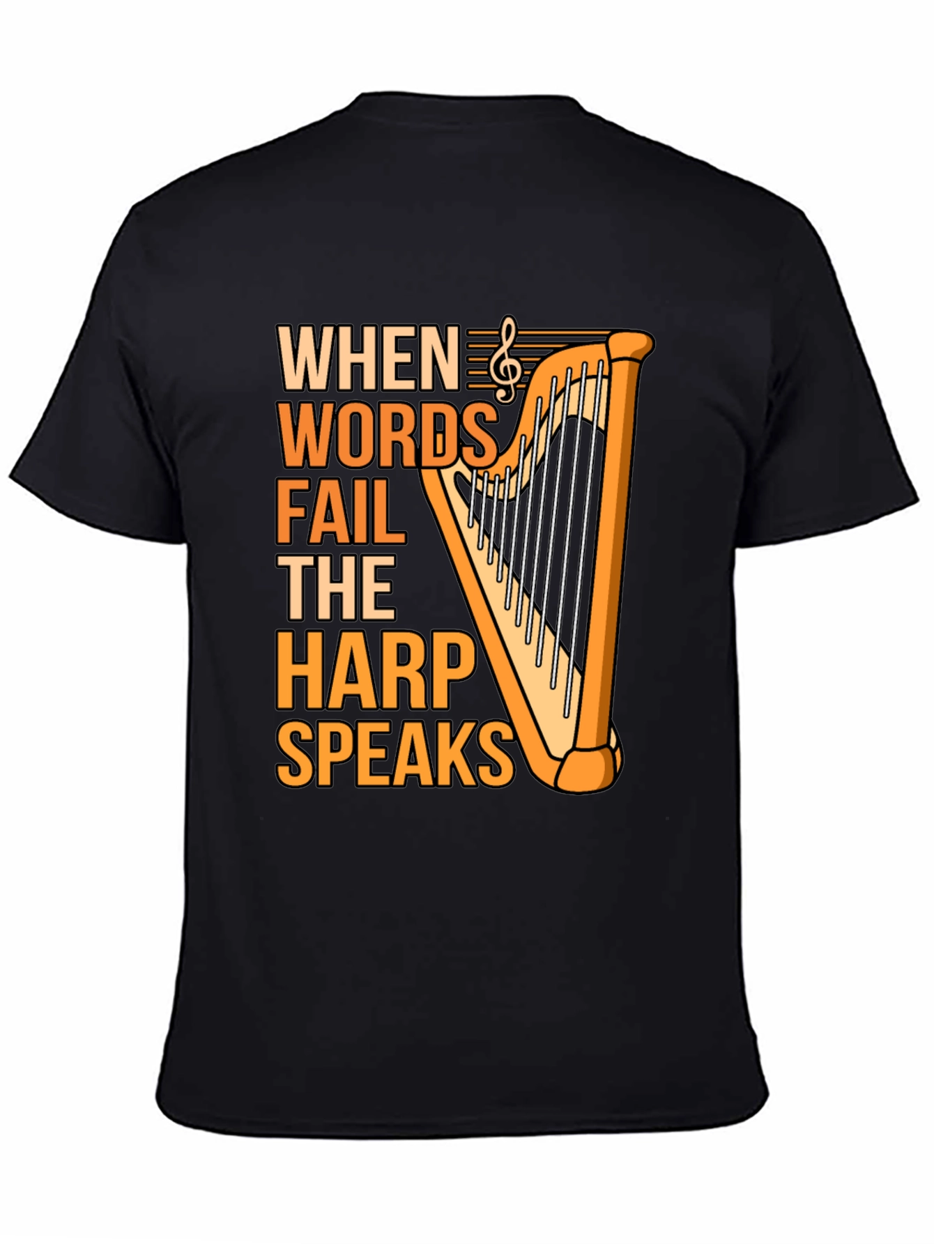 Harp Speaks T-Shirt - Music Lover Tee