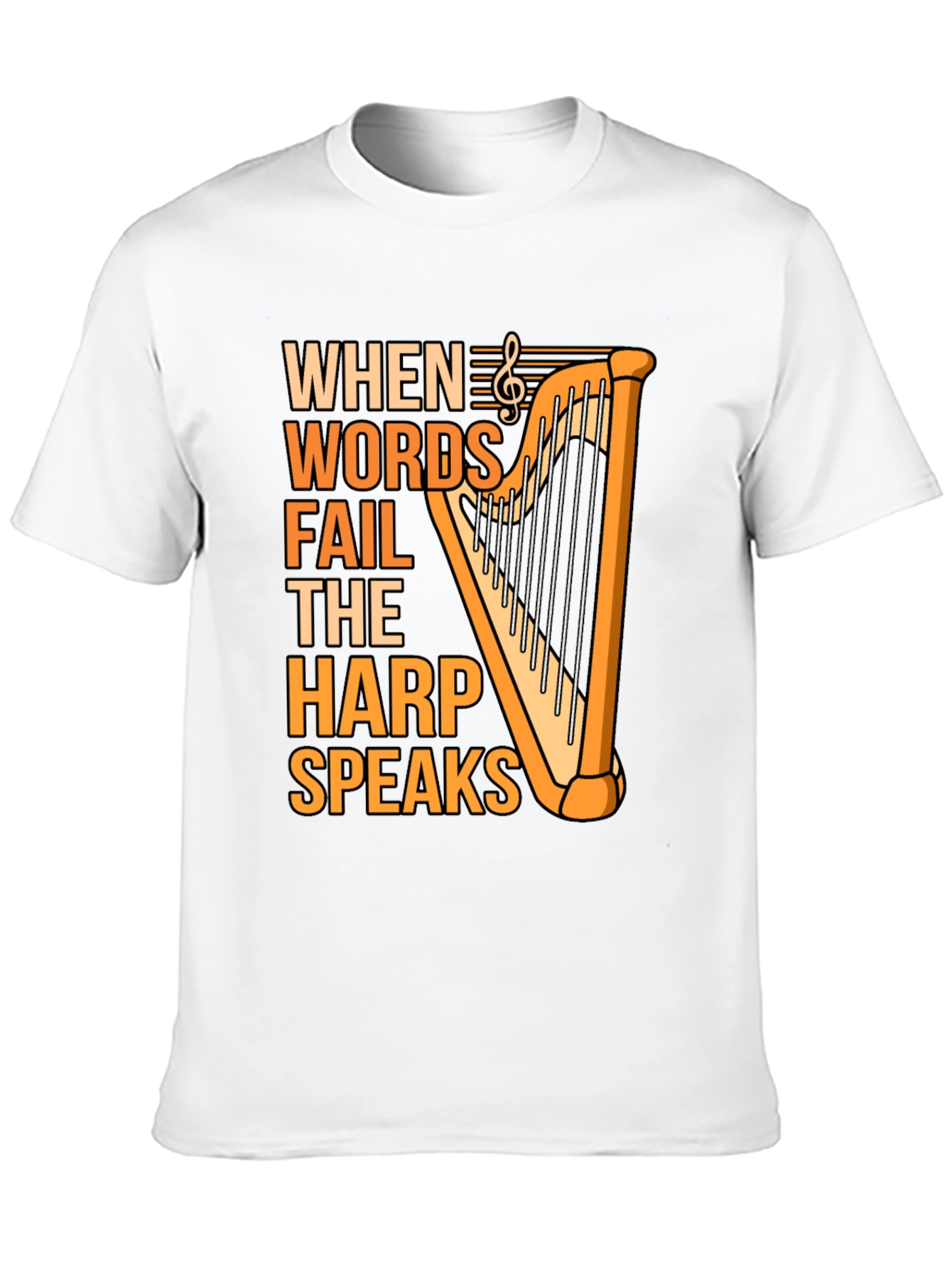 Harp Speaks T-Shirt - Music Lover Tee
