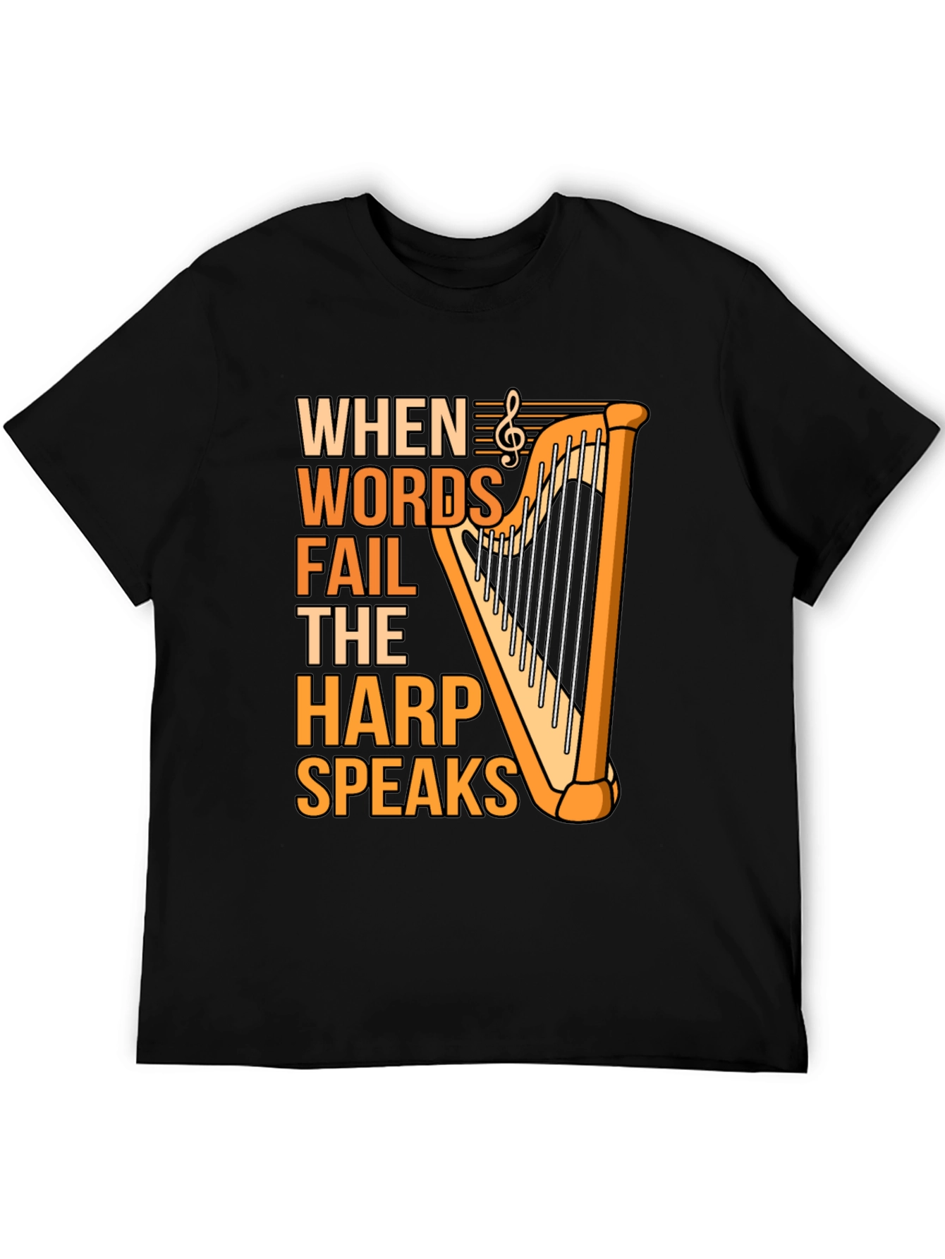 Harp Speaks T-Shirt - Music Lover Tee