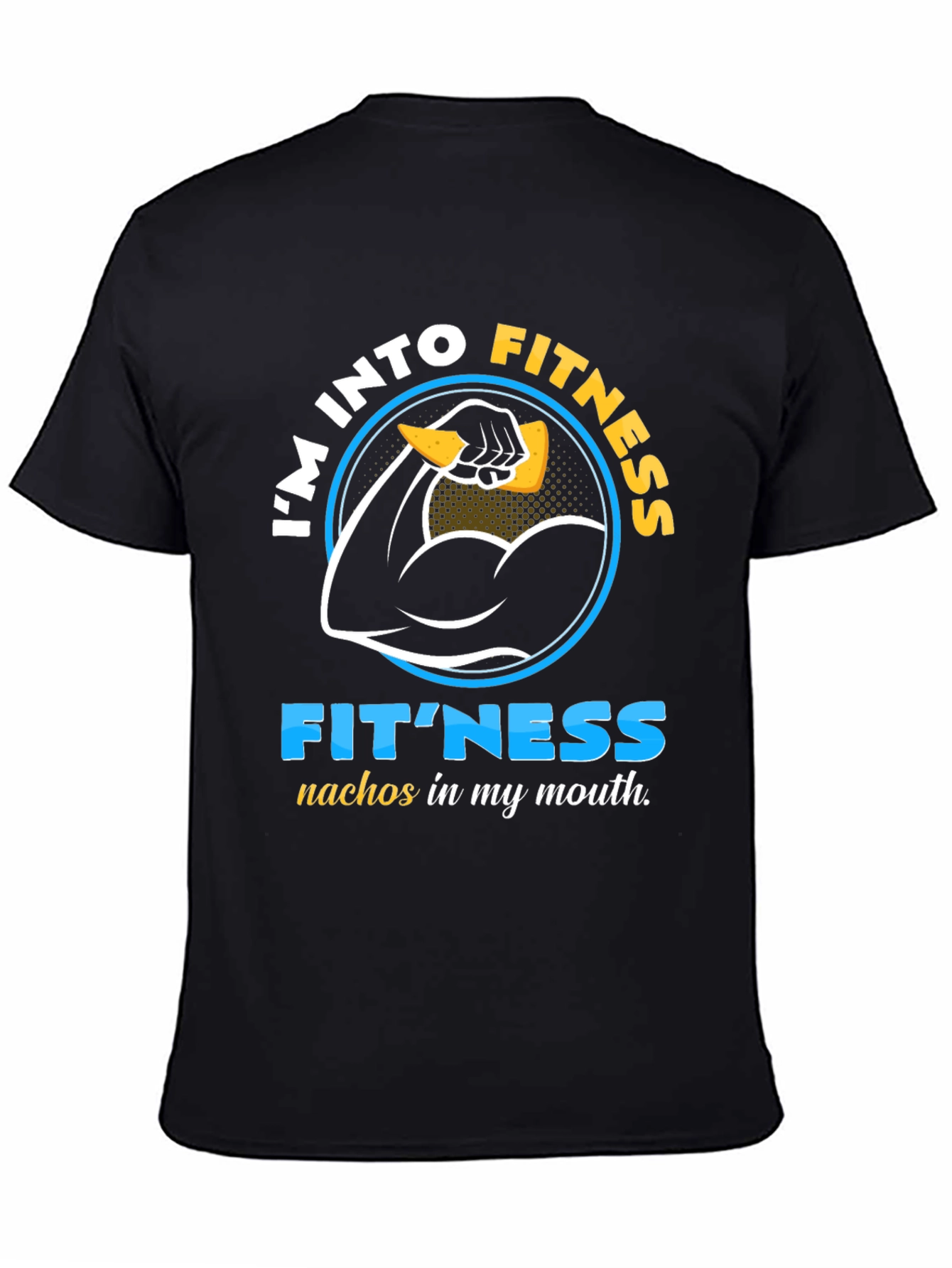 Funny Fitness Nachos Mens Graphic T-Shirt