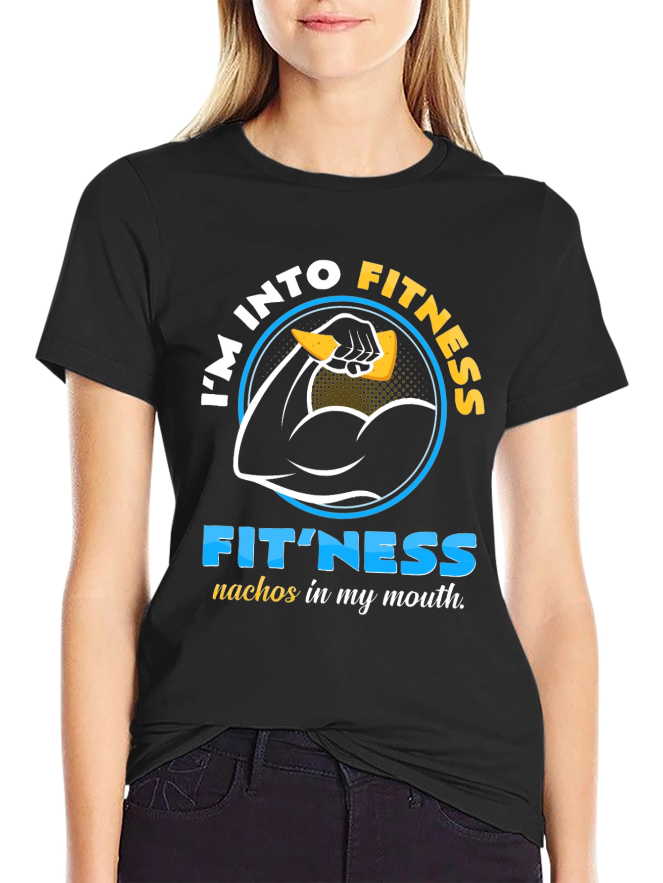 Funny Fitness Nachos Mens Graphic T-Shirt