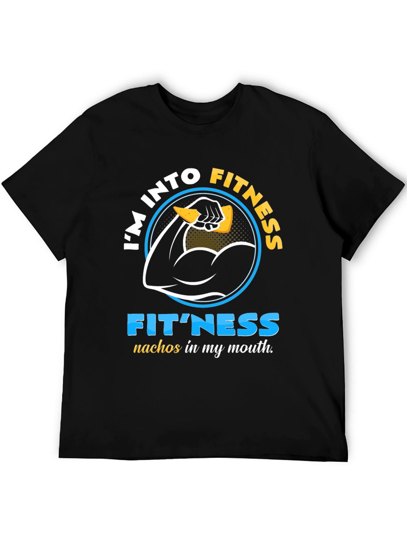 Funny Fitness Nachos Mens Graphic T-Shirt