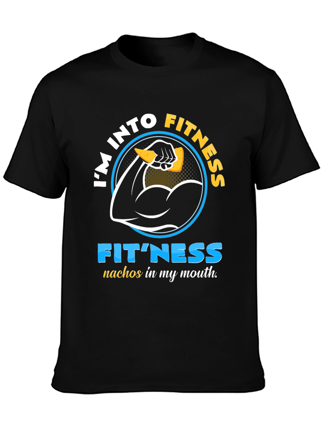 Funny Fitness Nachos Mens Graphic T-Shirt
