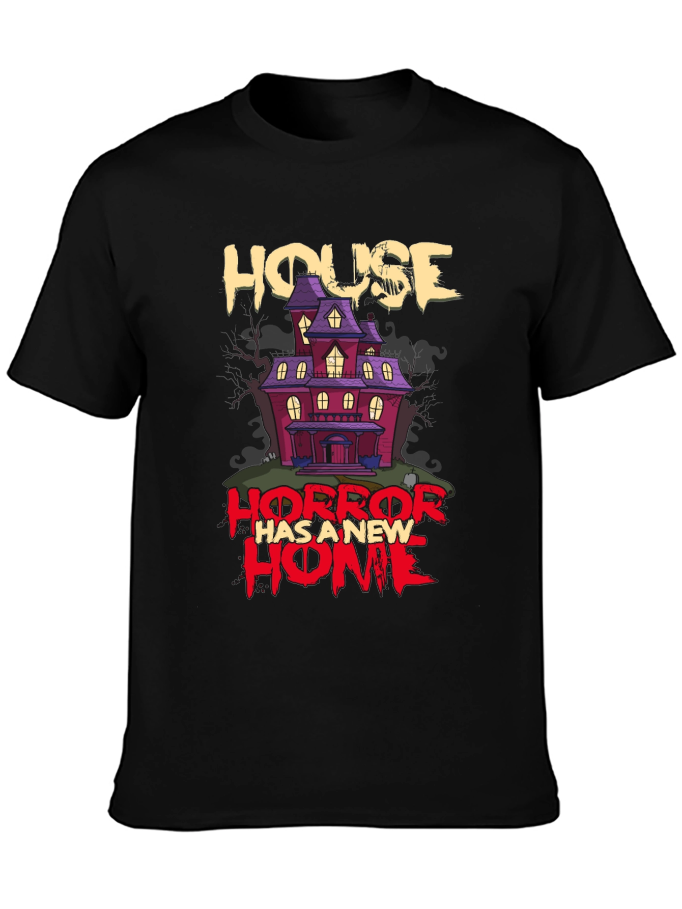 Horror House Graphic T-Shirt - Halloween Style