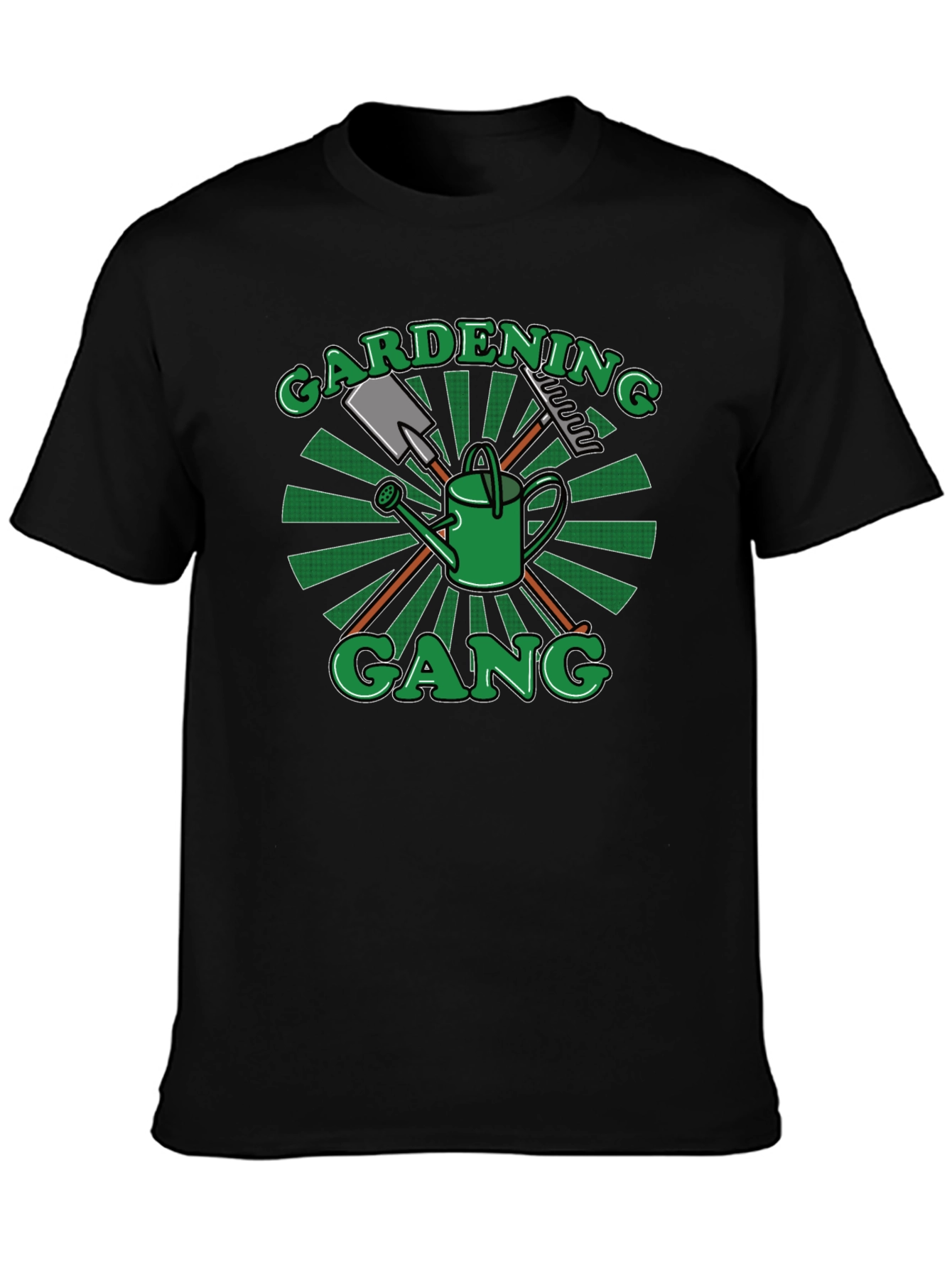 Gardening Gang Graphic Tee - Black Cotton T-Shirt