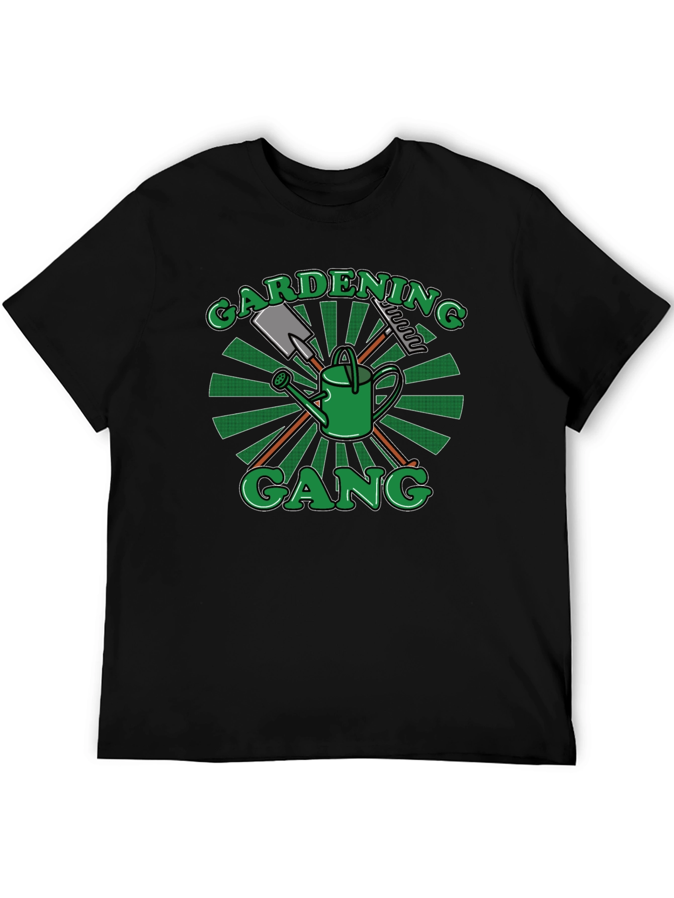 Gardening Gang Graphic Tee - Black Cotton T-Shirt