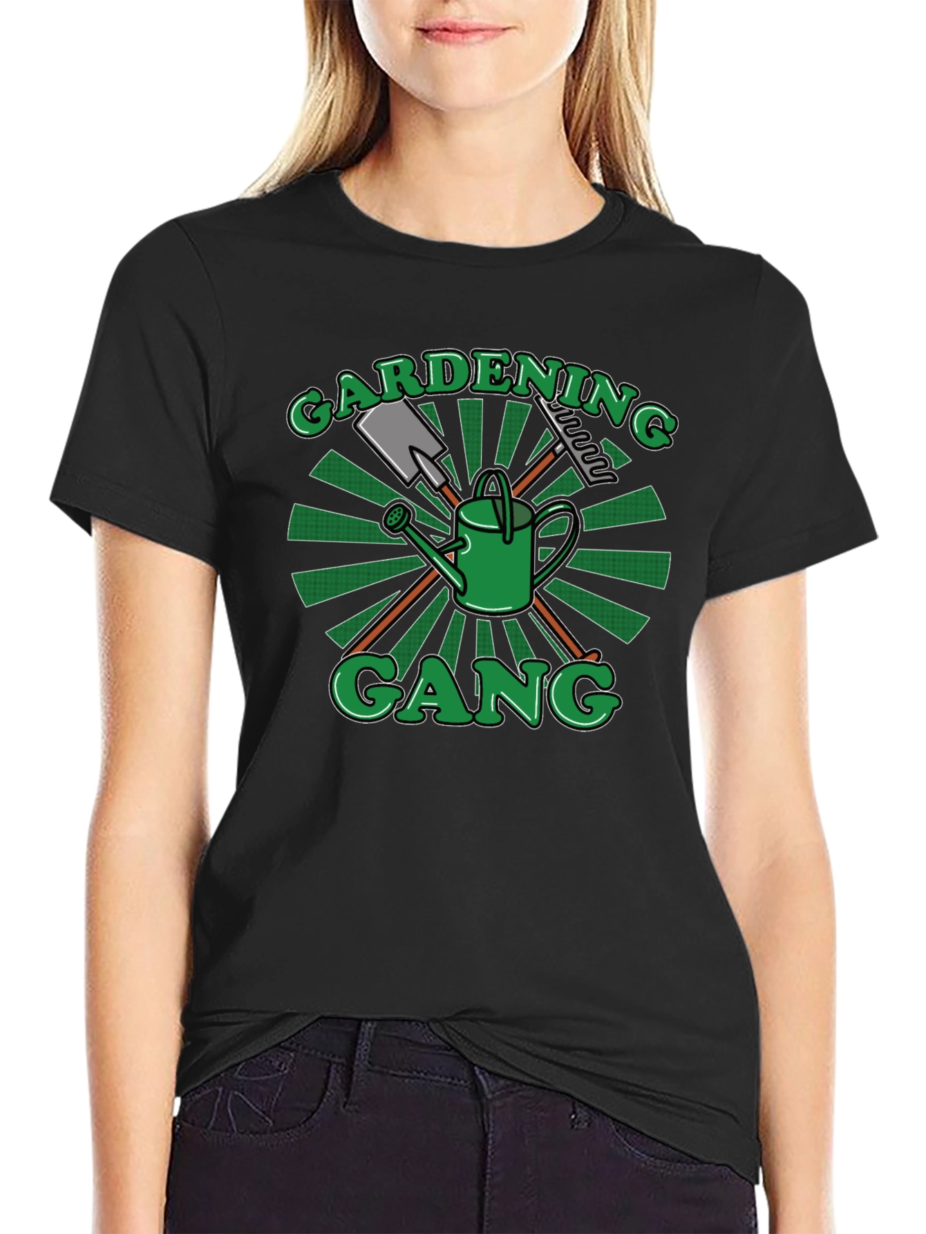 Gardening Gang Graphic Tee - Black Cotton T-Shirt