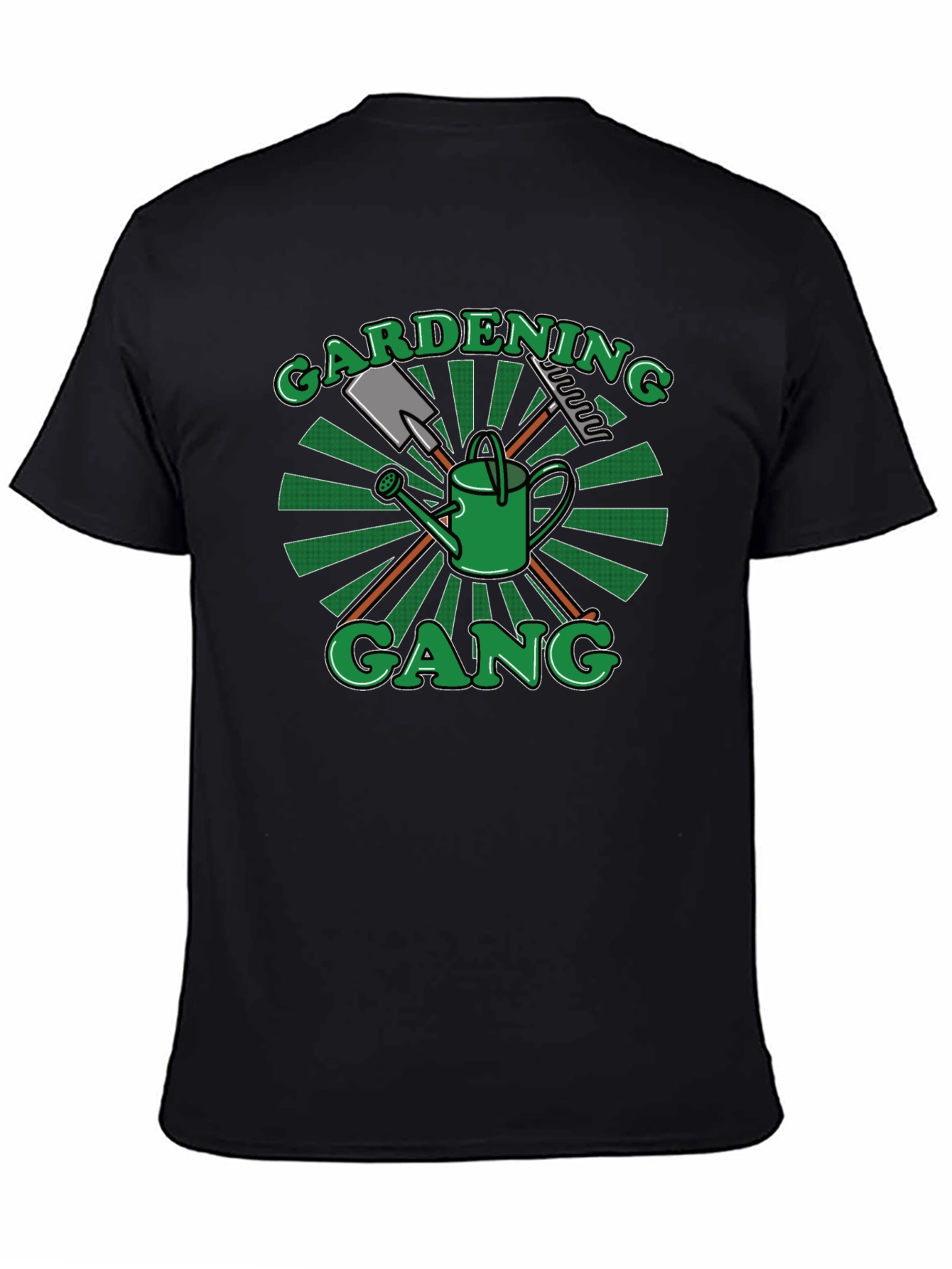 Gardening Gang Graphic Tee - Black Cotton T-Shirt