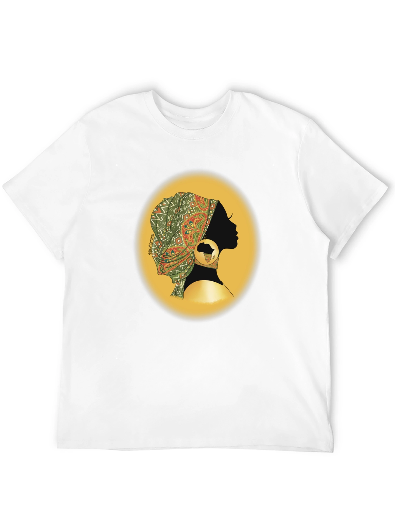African Woman T-Shirt - Black Silhouette Graphic Tee