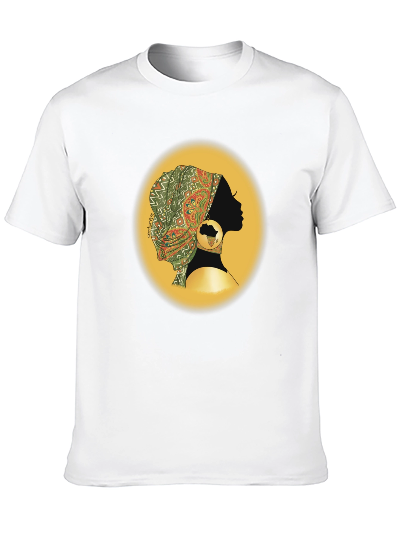 African Woman T-Shirt - Black Silhouette Graphic Tee