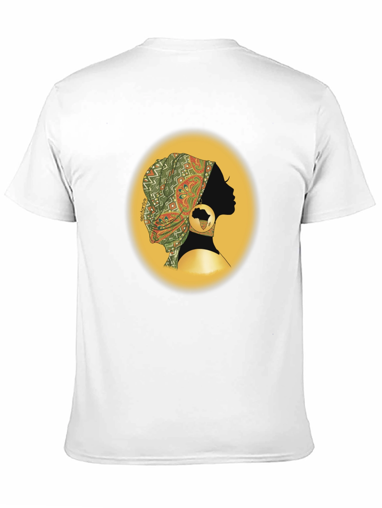 African Woman T-Shirt - Black Silhouette Graphic Tee