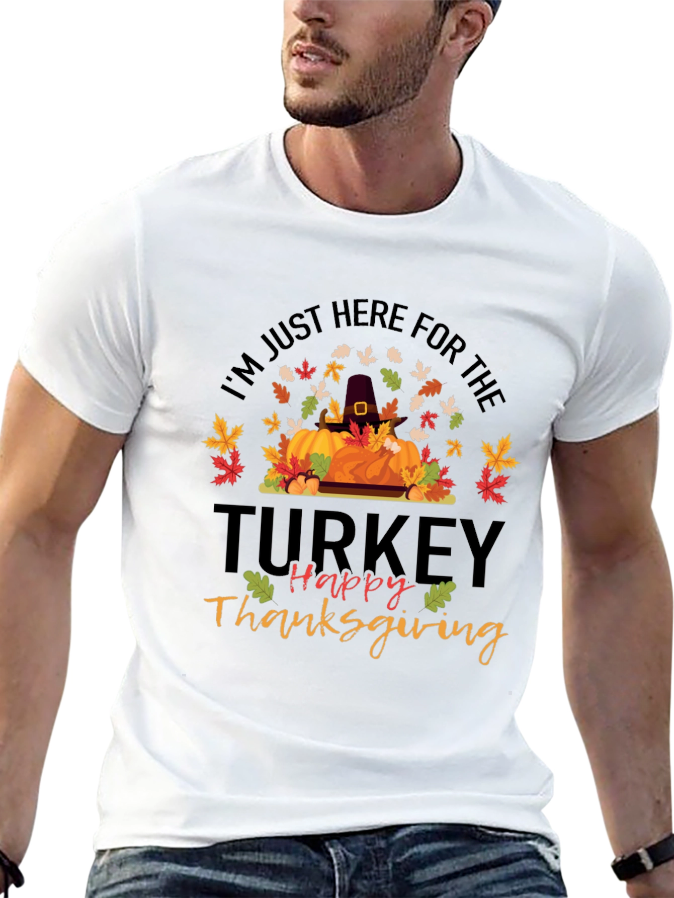 Funny Thanksgiving Turkey Graphic T-Shirt