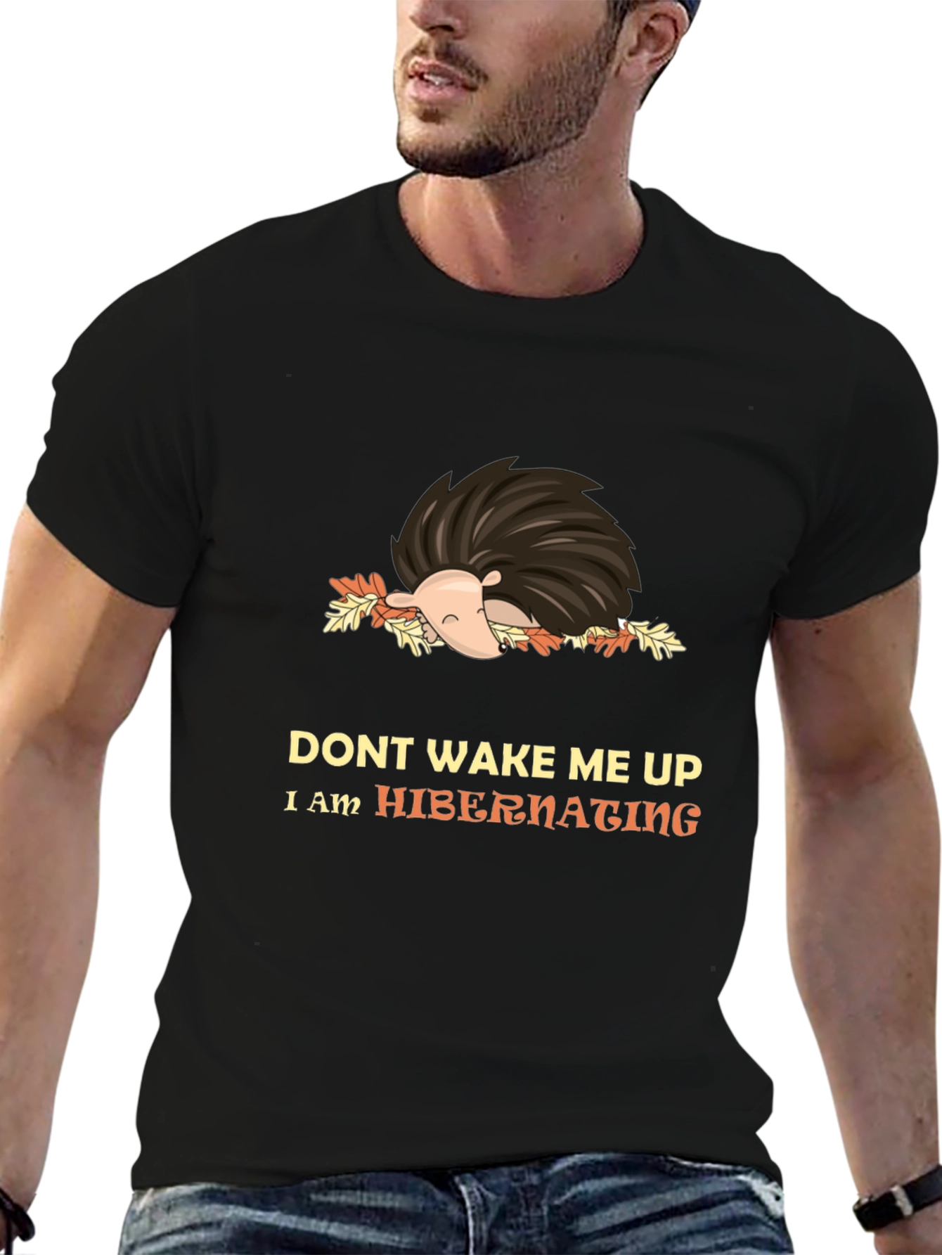 Hibernating Hedgehog Graphic Tee - Cozy Comfort