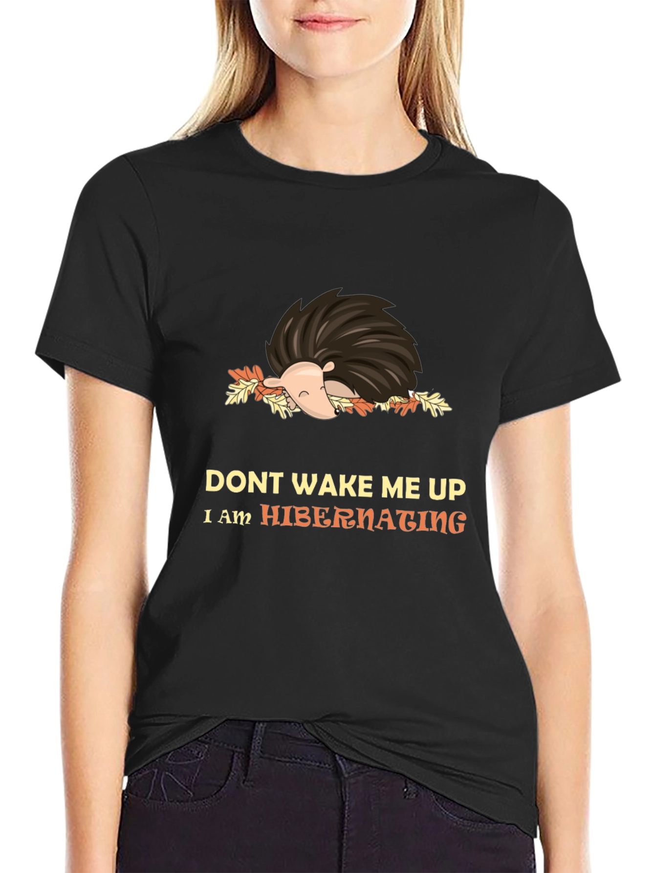 Hibernating Hedgehog Graphic Tee - Cozy Comfort