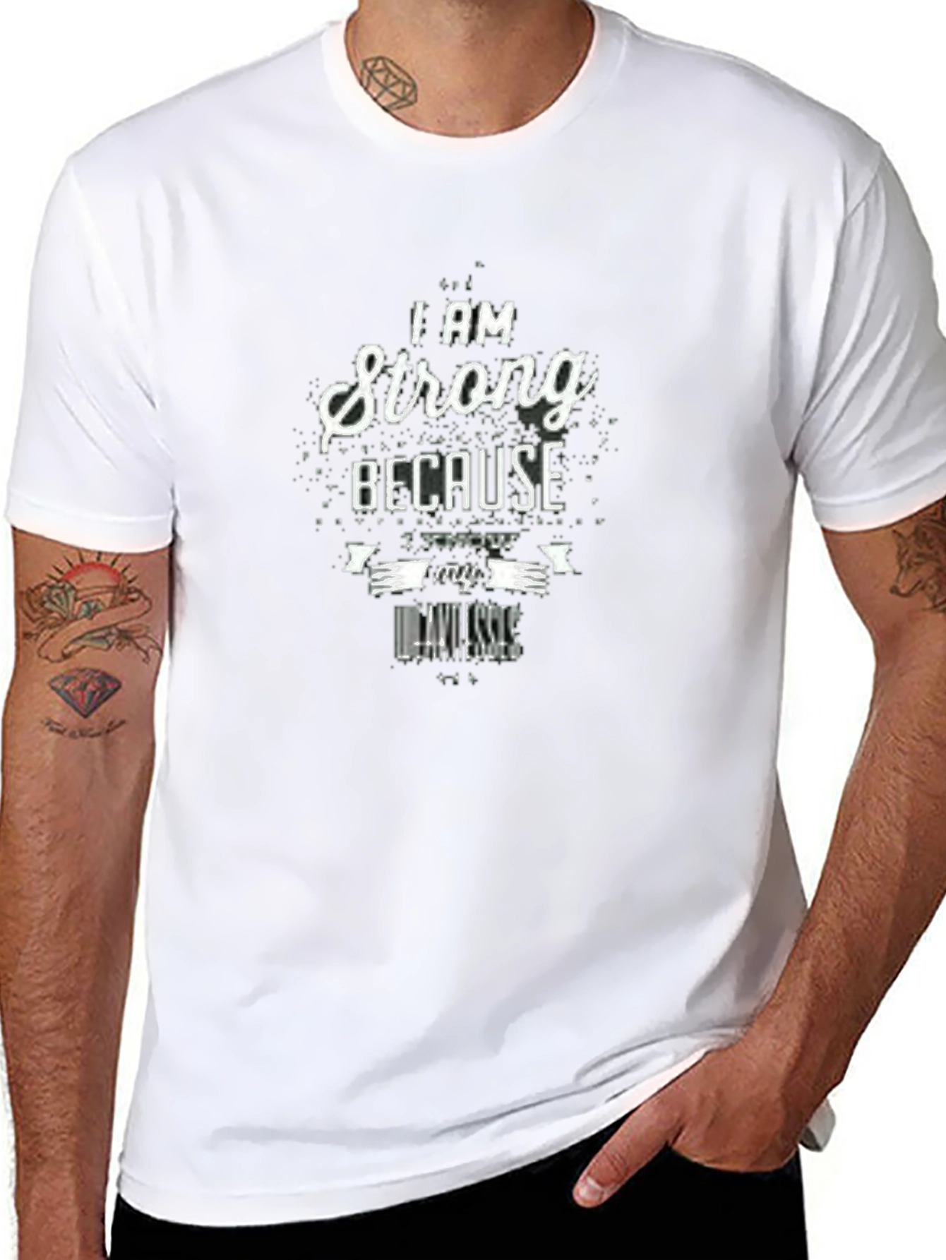 Strong Because I Know My Weaknesses Black T-Shirt