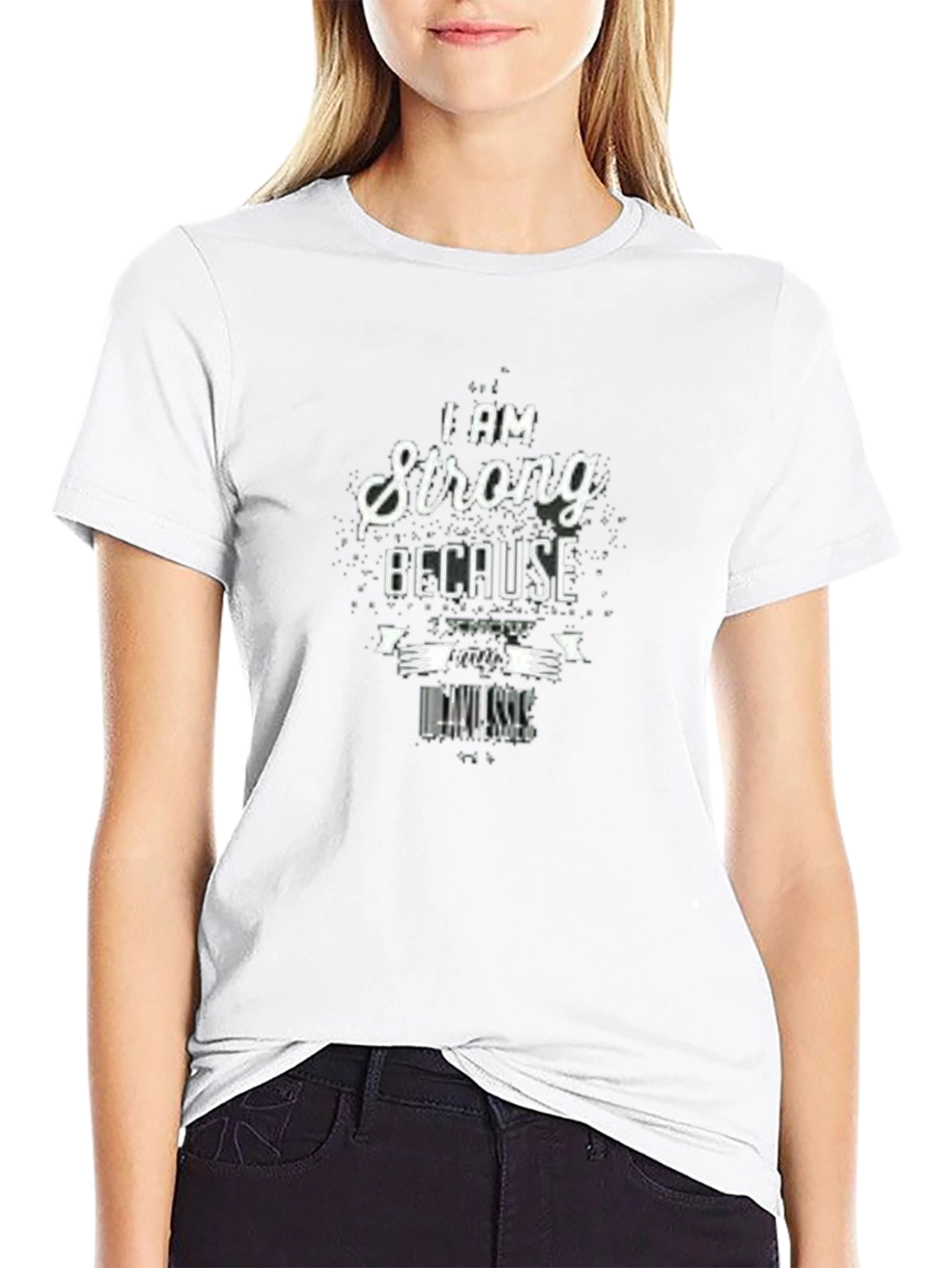 Strong Because I Know My Weaknesses Black T-Shirt