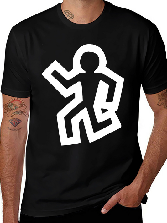 Abstract Man Graphic Black Tee