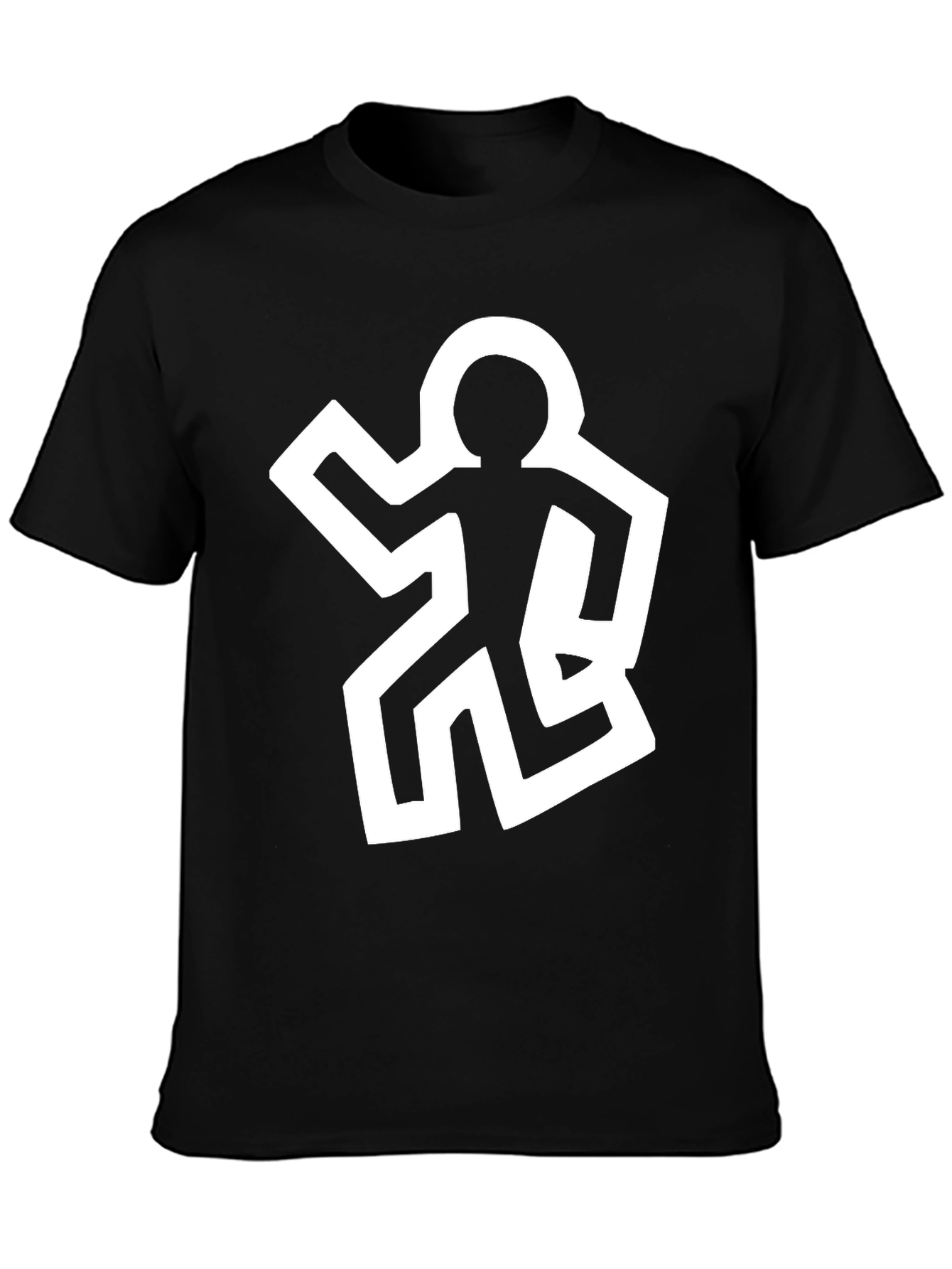 Abstract Man Graphic Black Tee