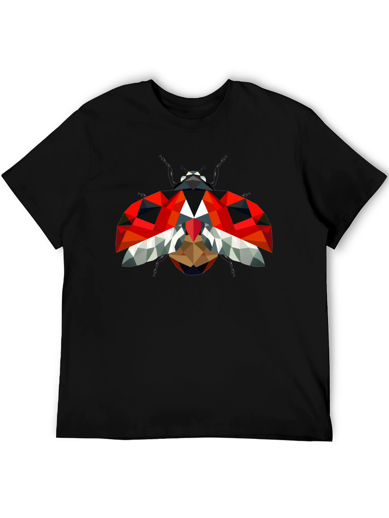 Geometric Ladybug Graphic Tee - Modern Style