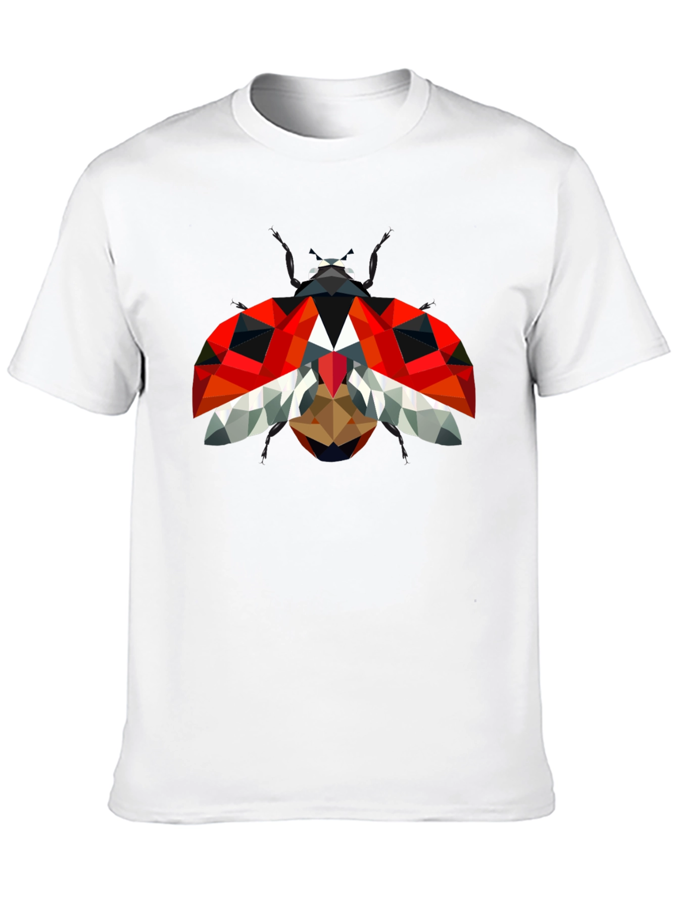 Geometric Ladybug Graphic Tee - Modern Style